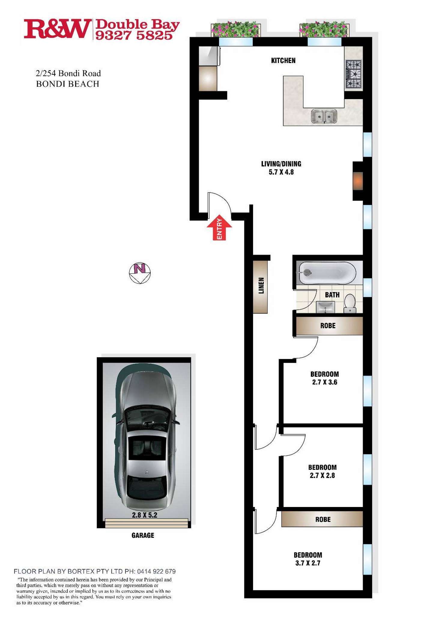 Floorplan of Homely apartment listing, 2/254 Bondi Road, Bondi Beach NSW 2026