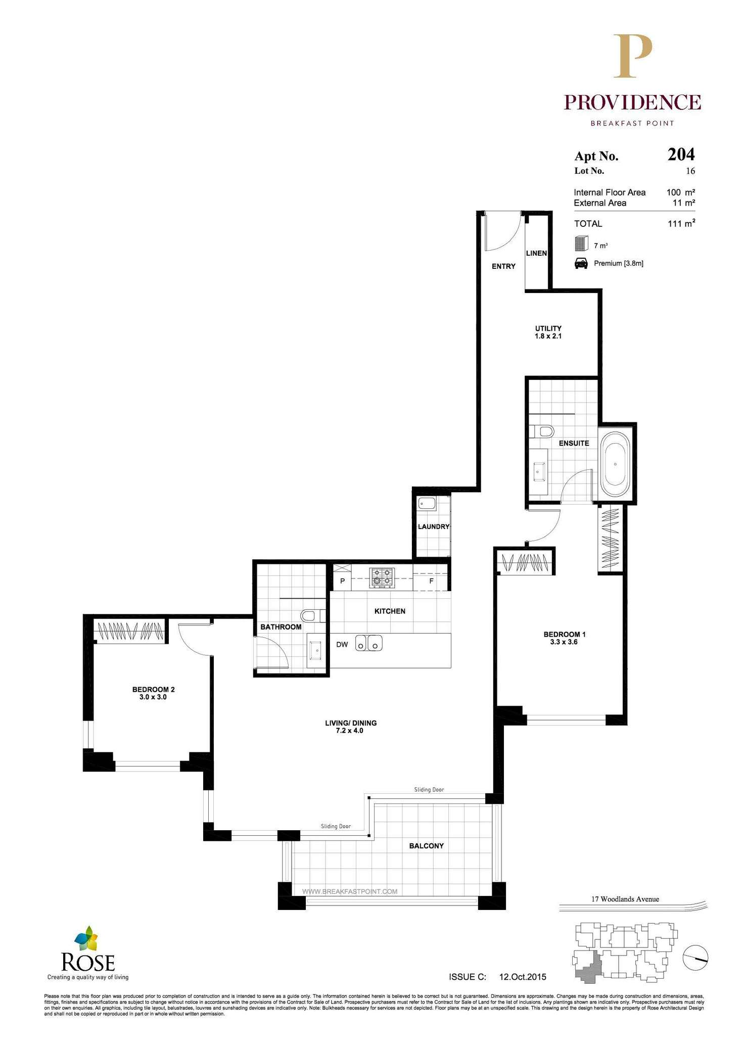 Floorplan of Homely apartment listing, 204/17 Woodlands Avenue, Breakfast Point NSW 2137