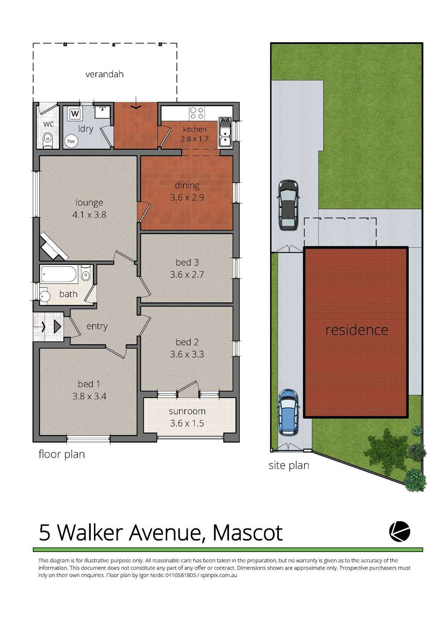 Floorplan of Homely house listing, 5 Walker Avenue, Mascot NSW 2020