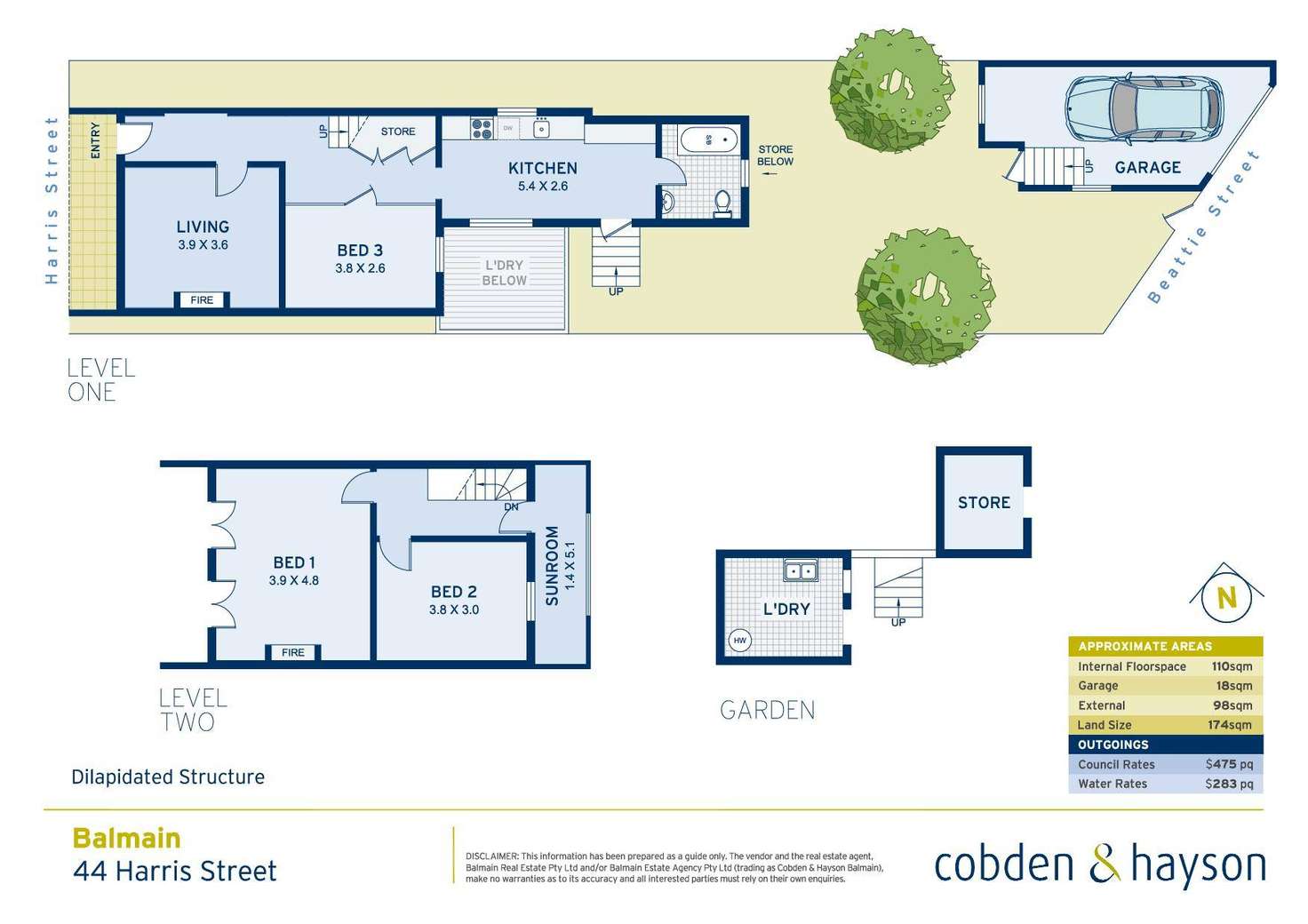 Floorplan of Homely house listing, 44 Harris Street, Balmain NSW 2041