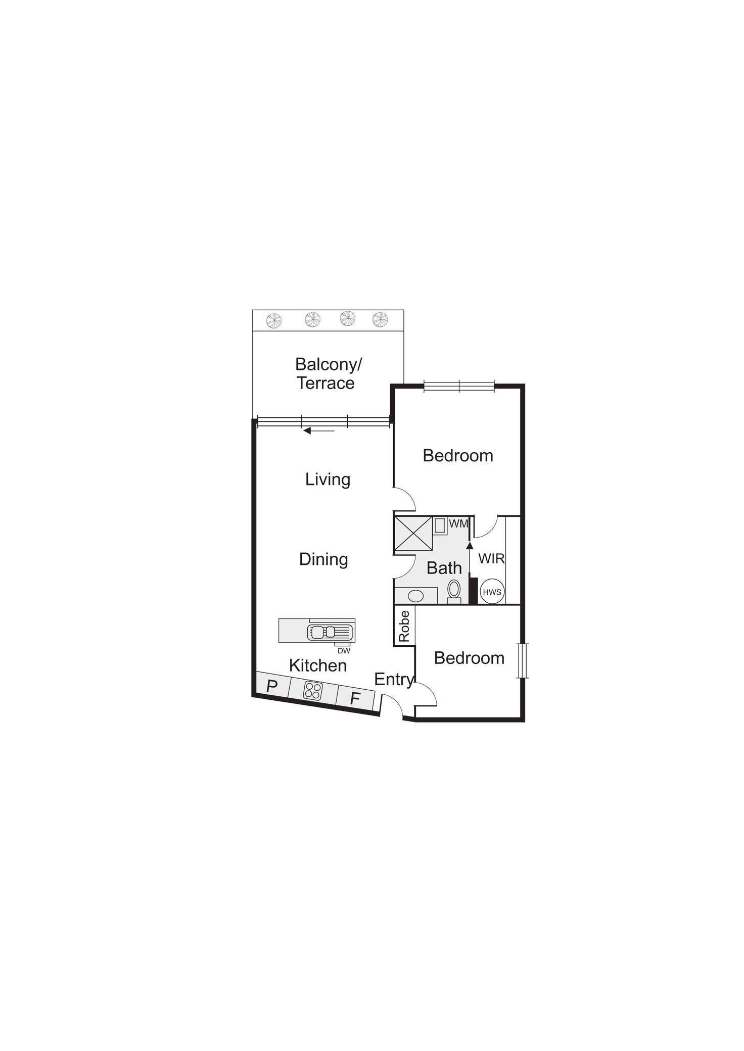 Floorplan of Homely apartment listing, 104/187 Graham Street, Port Melbourne VIC 3207