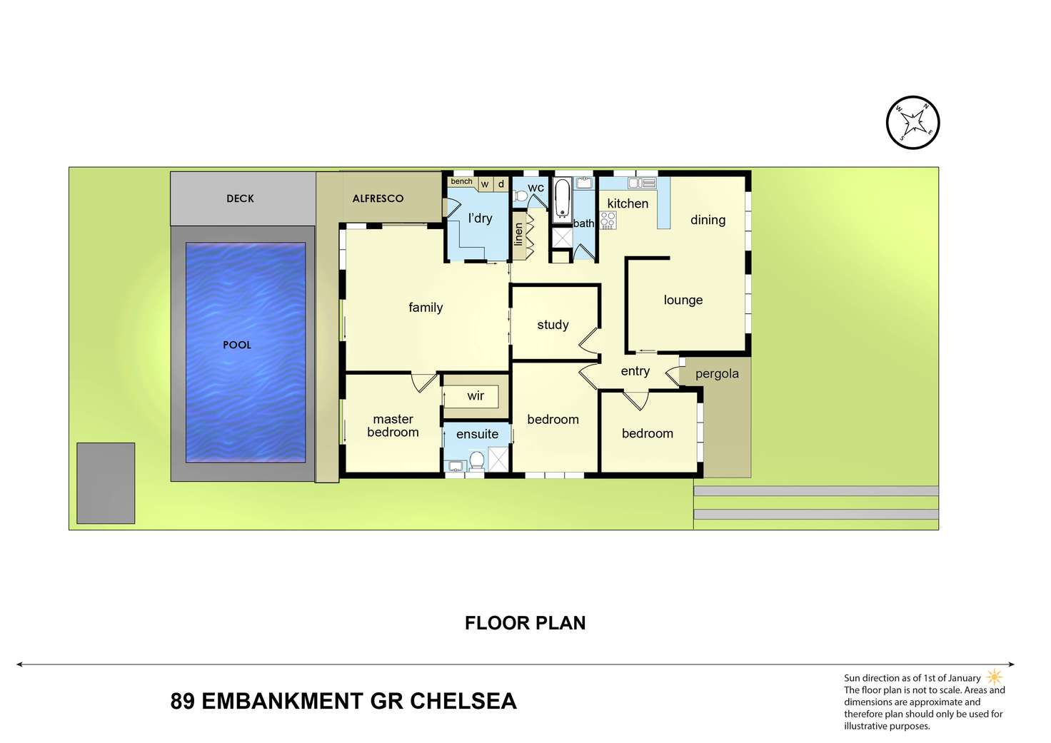 Floorplan of Homely house listing, 89 Embankment Grove, Chelsea VIC 3196