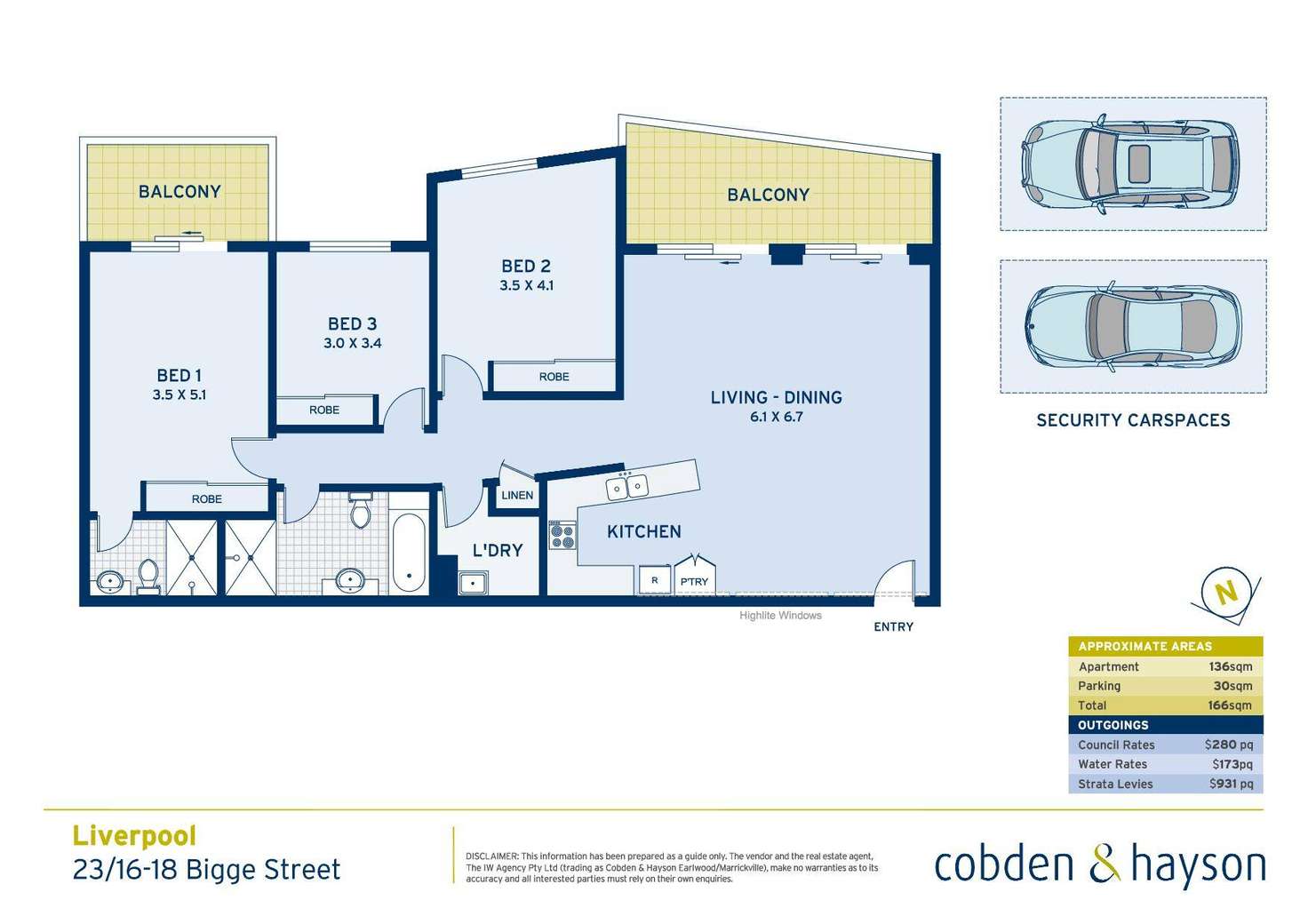 Floorplan of Homely apartment listing, 23/16-18 Bigge Street, Liverpool NSW 2170