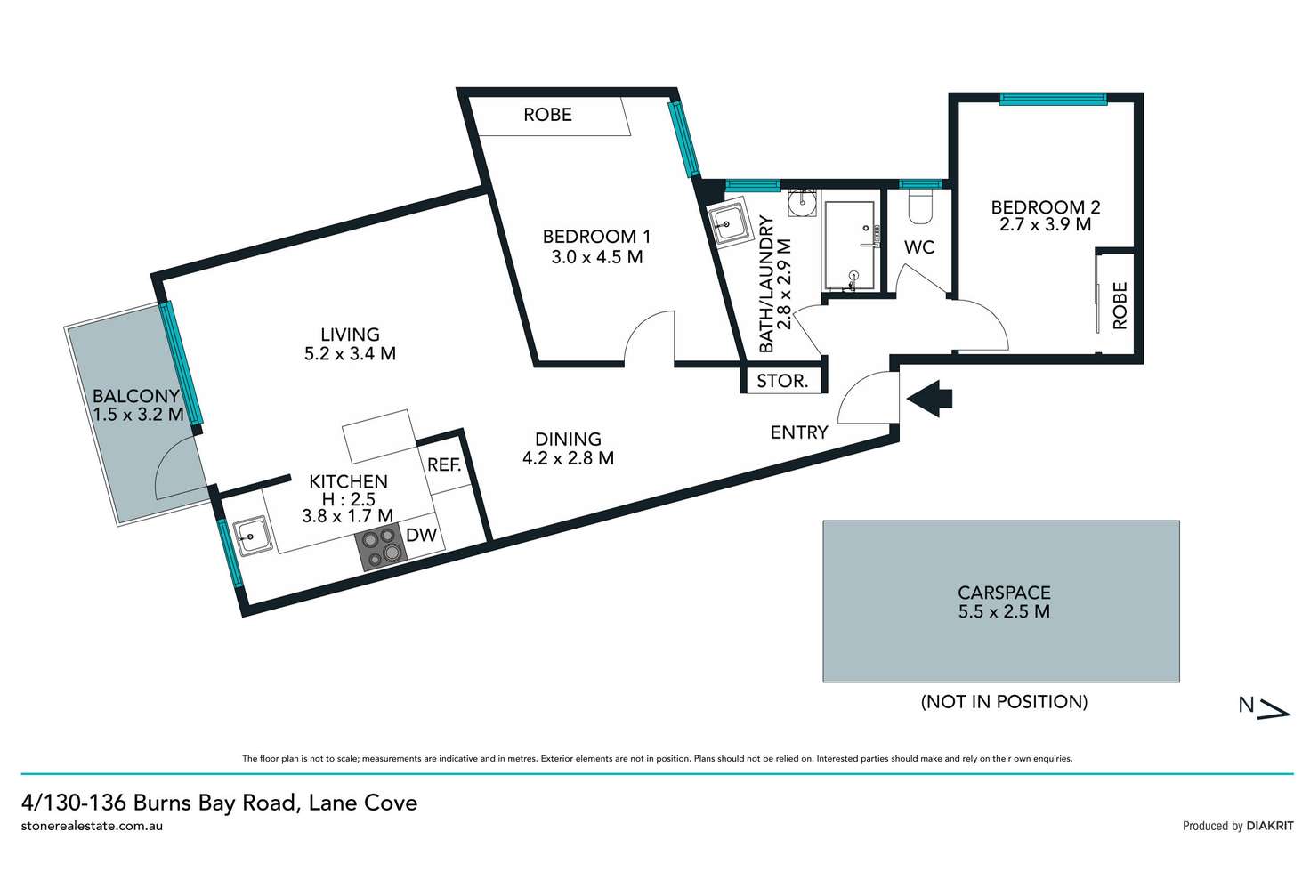 Floorplan of Homely apartment listing, 4/130-136 Burns Bay Road, Lane Cove NSW 2066