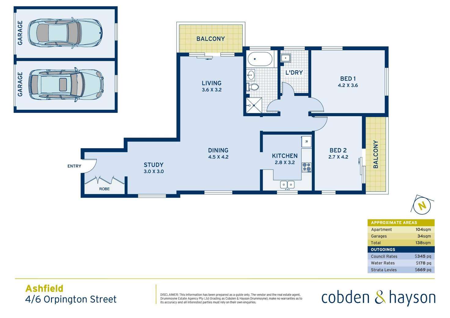 Floorplan of Homely apartment listing, 4/6 Orpington Street, Ashfield NSW 2131