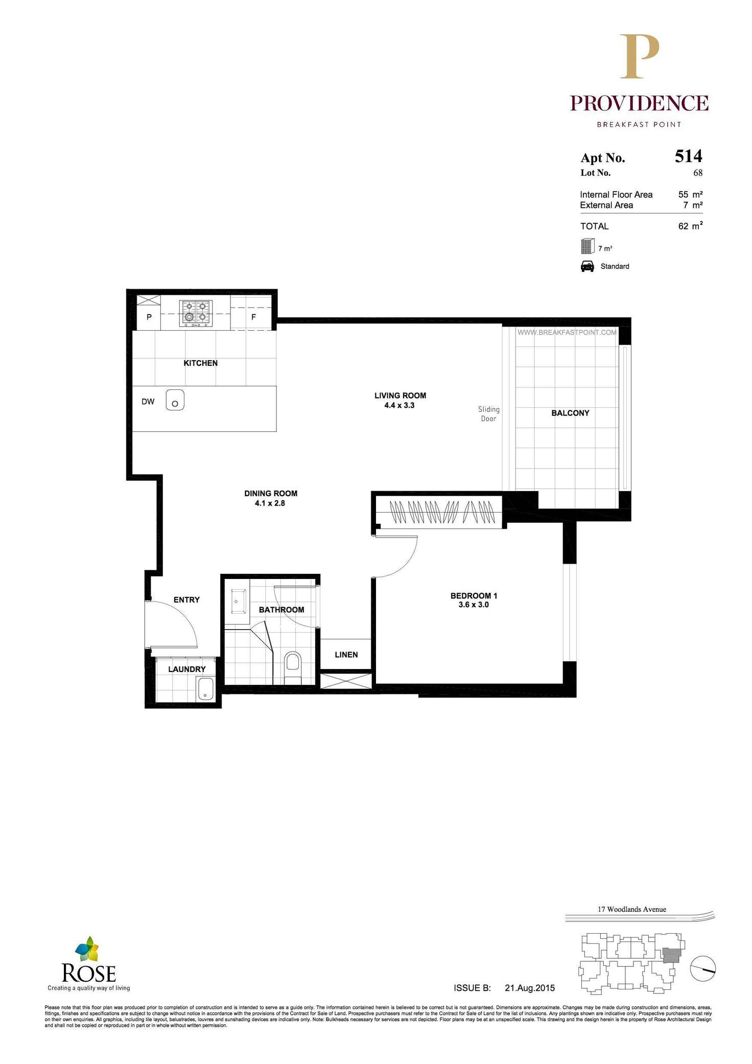 Floorplan of Homely apartment listing, 514/17 Woodlands Avenue, Breakfast Point NSW 2137