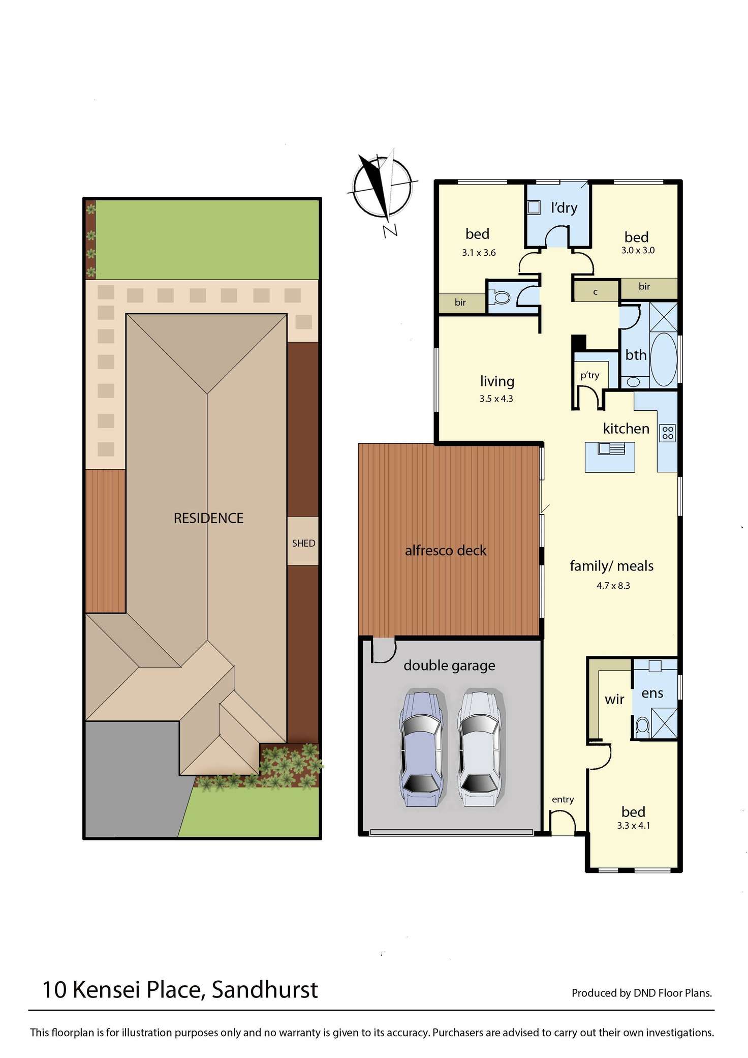 Floorplan of Homely house listing, 10 Kensei Place, Sandhurst VIC 3977