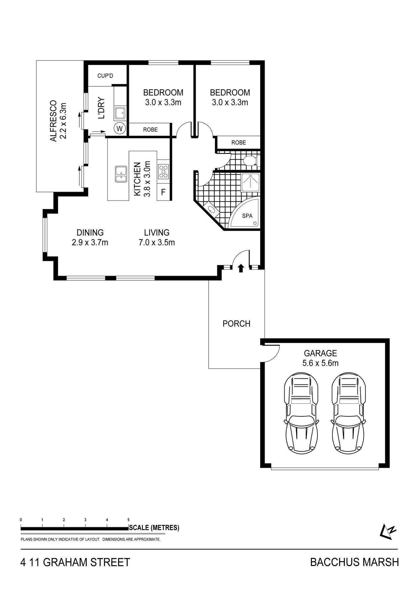 Floorplan of Homely unit listing, 4/11 Graham Street, Bacchus Marsh VIC 3340