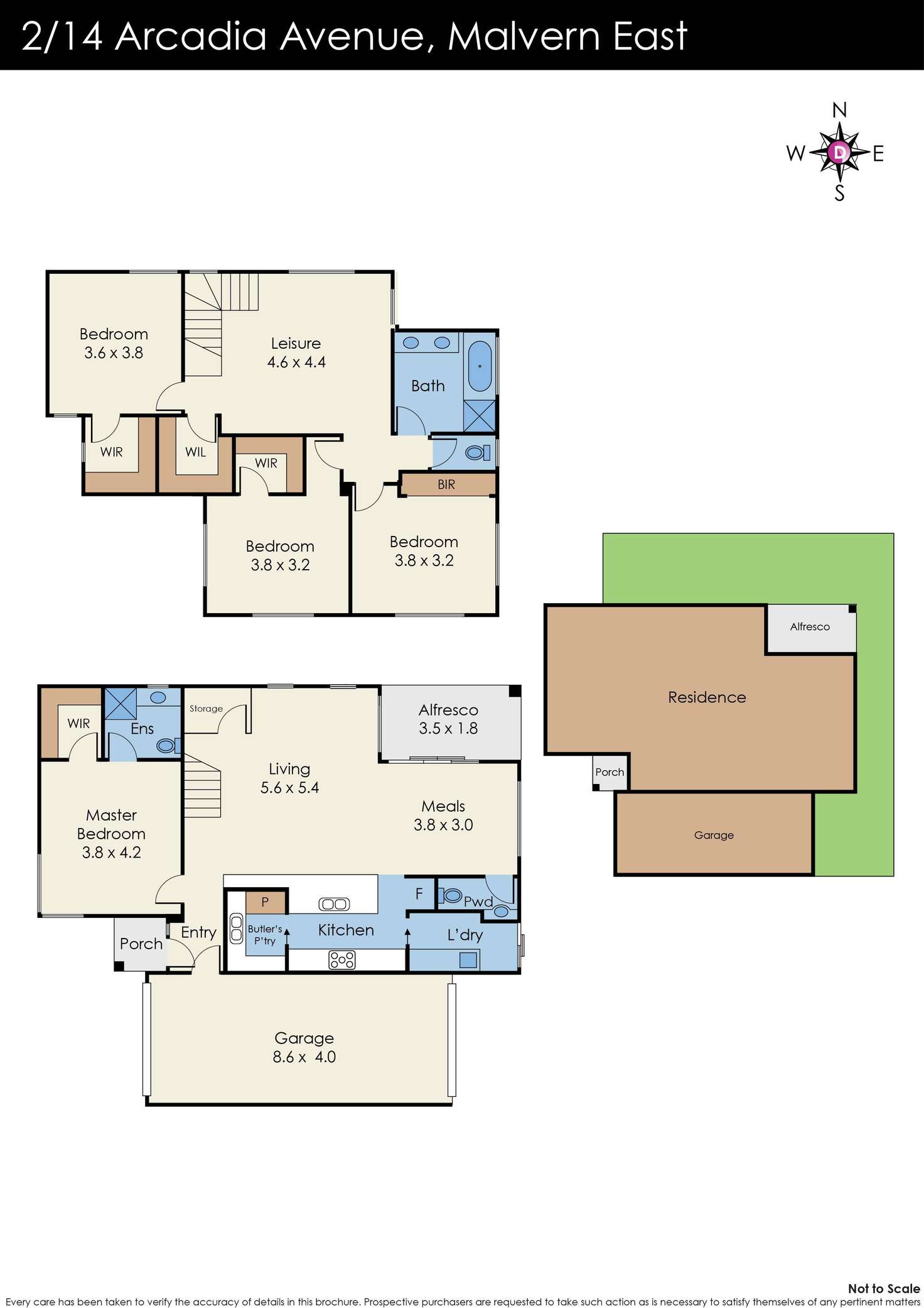 Floorplan of Homely townhouse listing, 2/14 Arcadia Avenue, Malvern East VIC 3145