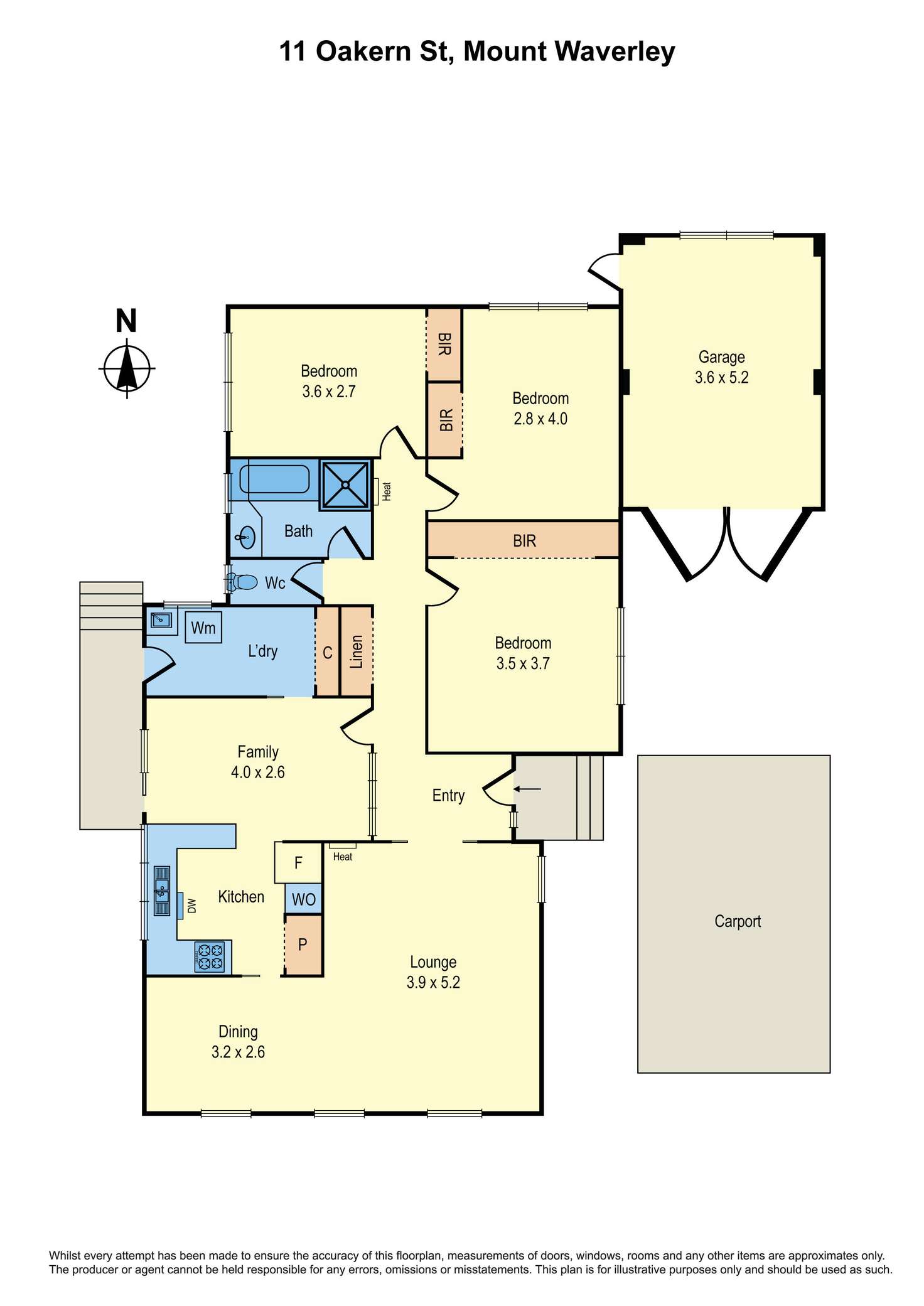 Floorplan of Homely house listing, 11 Oakern Street, Mount Waverley VIC 3149