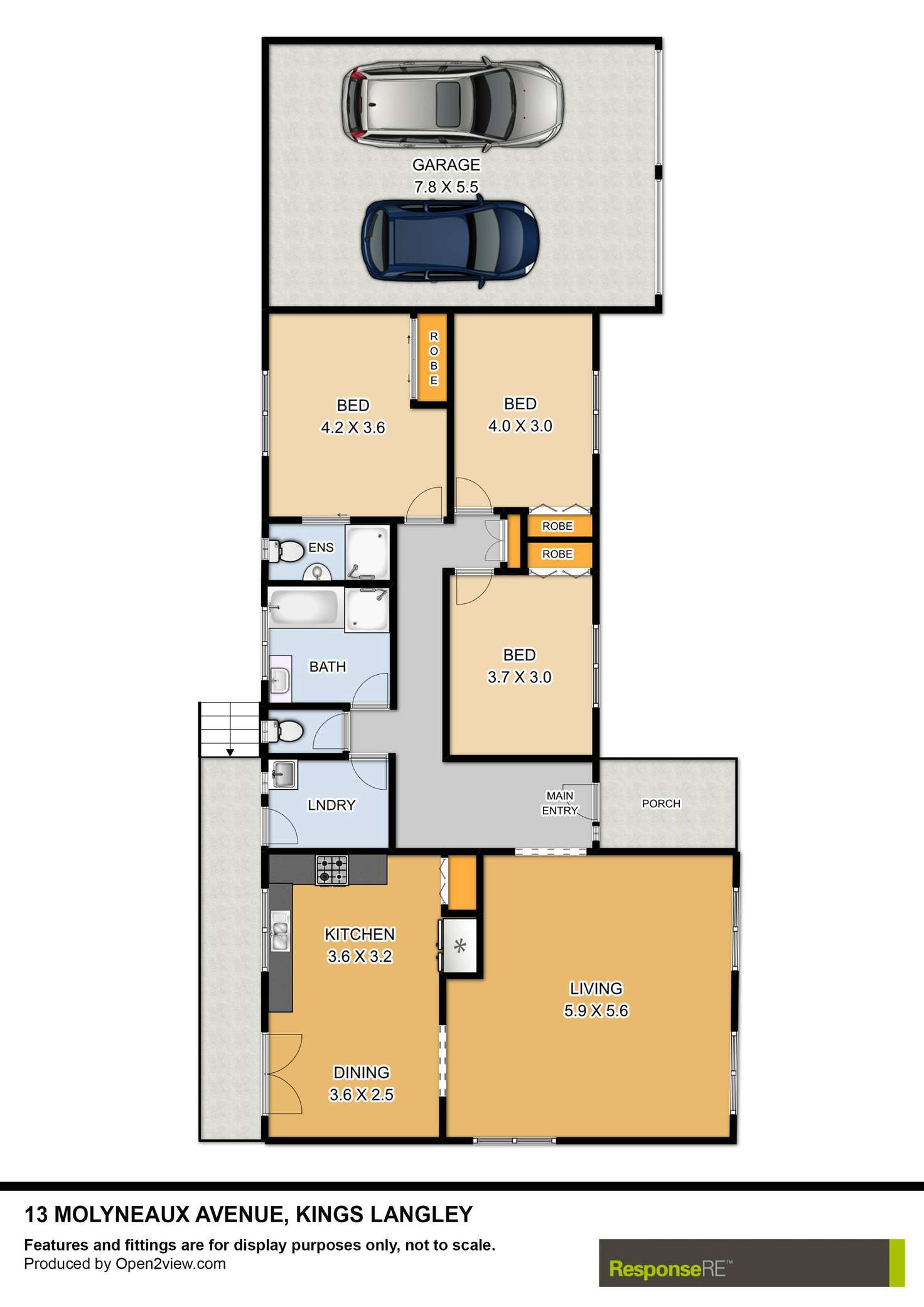 Floorplan of Homely house listing, 13 Molyneaux Avenue, Kings Langley NSW 2147