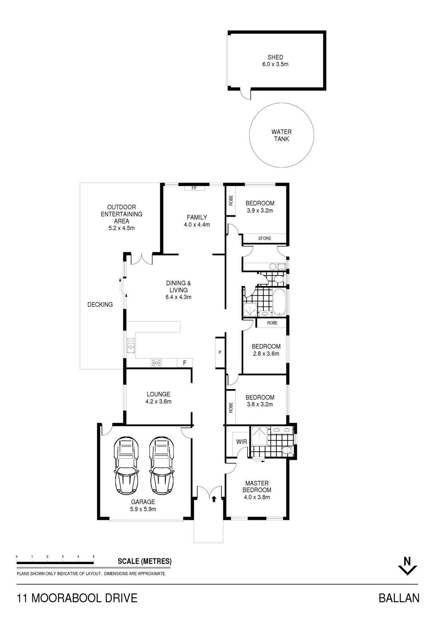 Floorplan of Homely house listing, 11 Moorabool Drive, Ballan VIC 3342