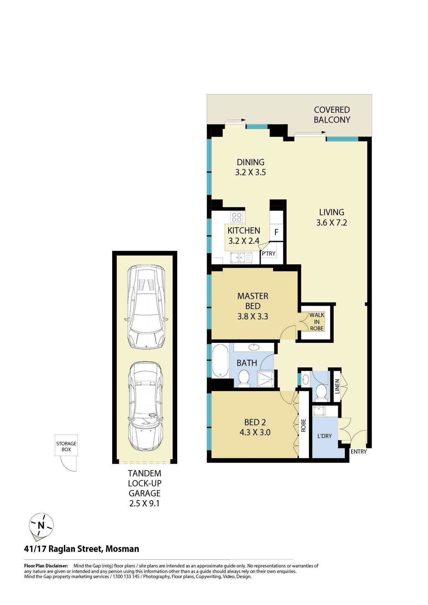 Floorplan of Homely apartment listing, 41/17 Raglan Street, Mosman NSW 2088