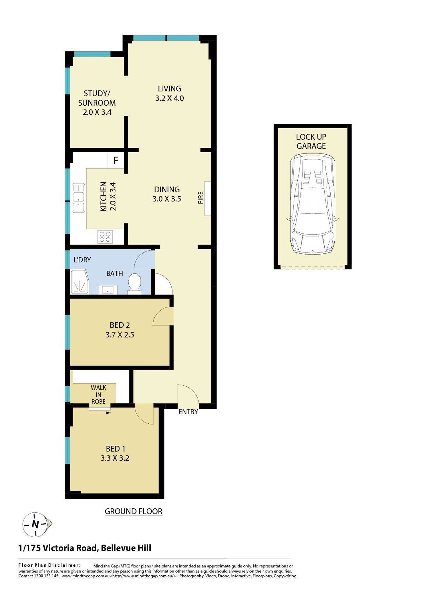 Floorplan of Homely apartment listing, 1/175 Victoria Road, Bellevue Hill NSW 2023