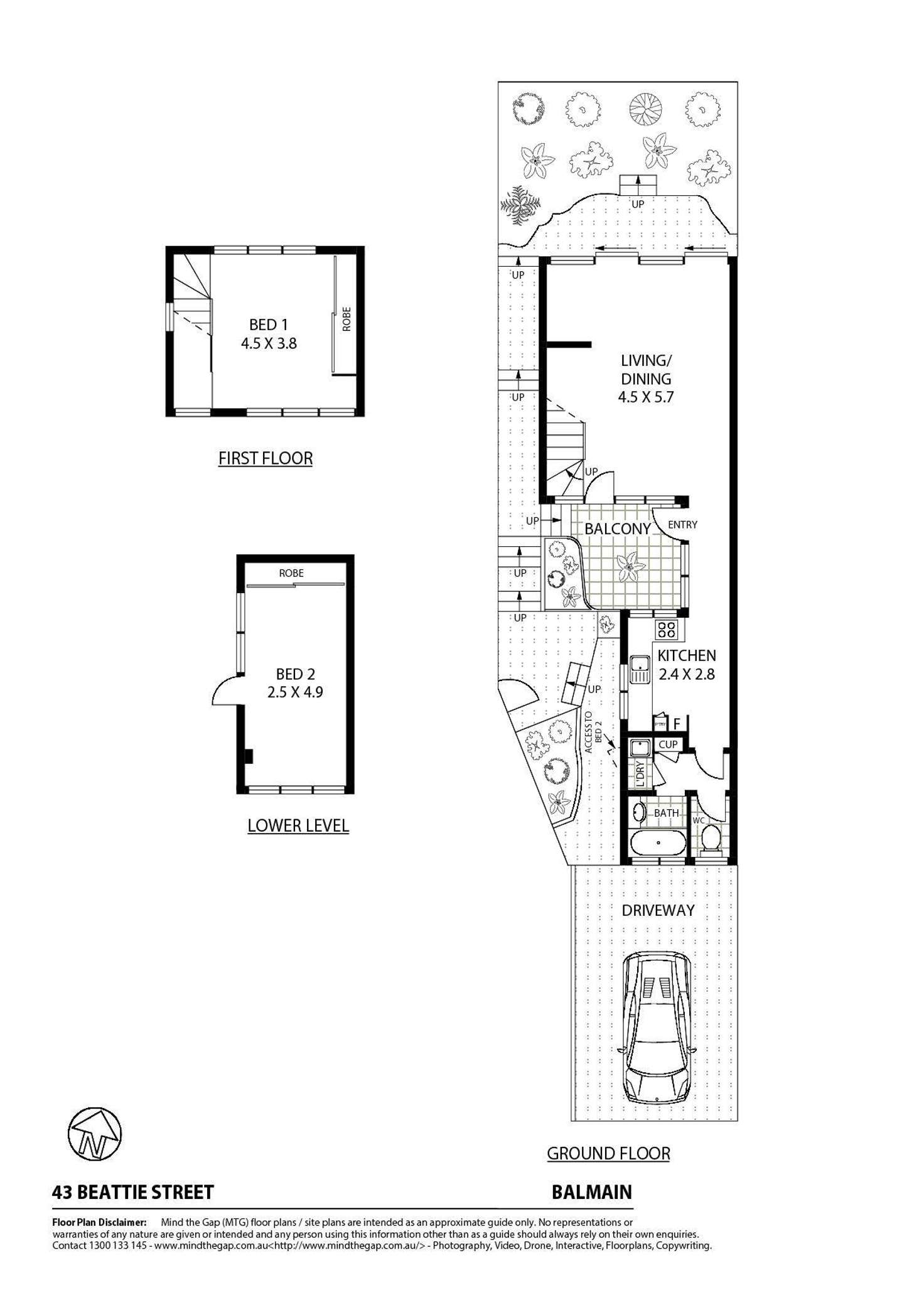 Floorplan of Homely house listing, 43 Beattie Street, Balmain NSW 2041