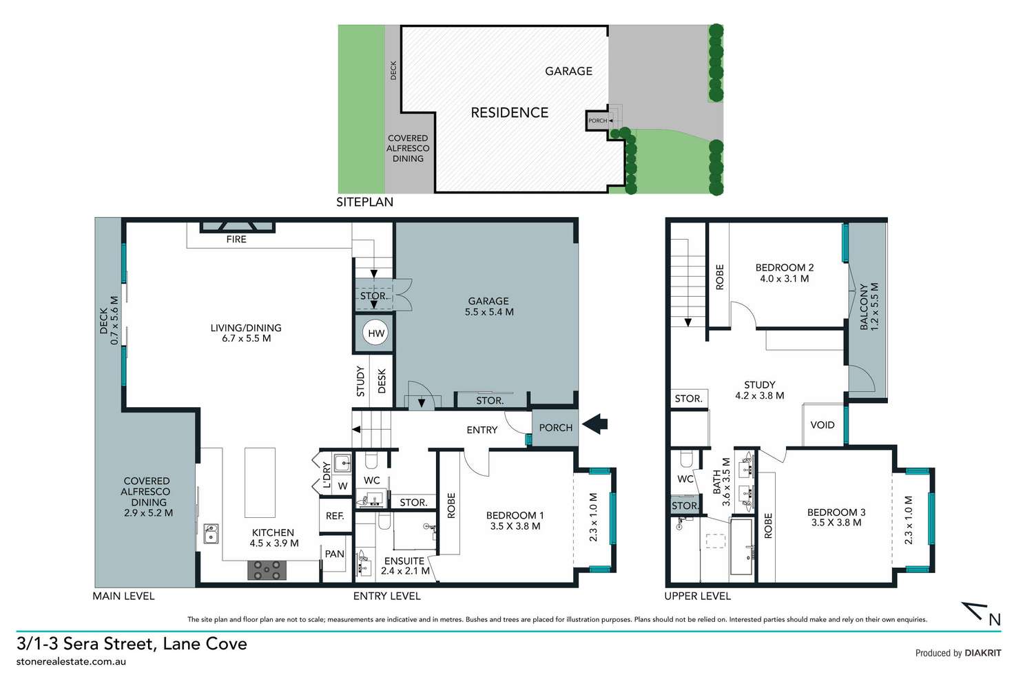 Floorplan of Homely townhouse listing, 3/1-3 Sera Street, Lane Cove NSW 2066