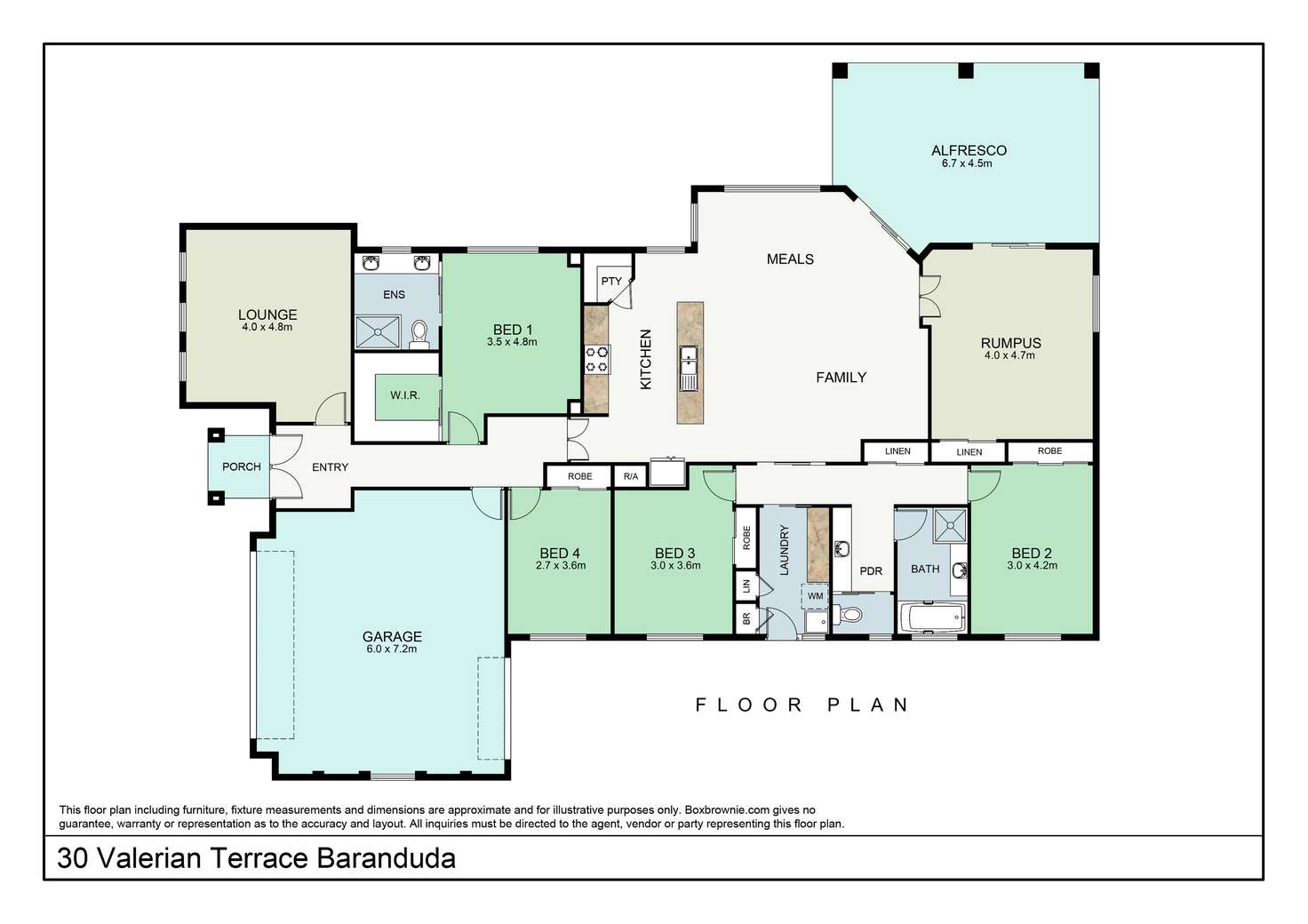 Floorplan of Homely house listing, 30 Valerian Terrace, Baranduda VIC 3691