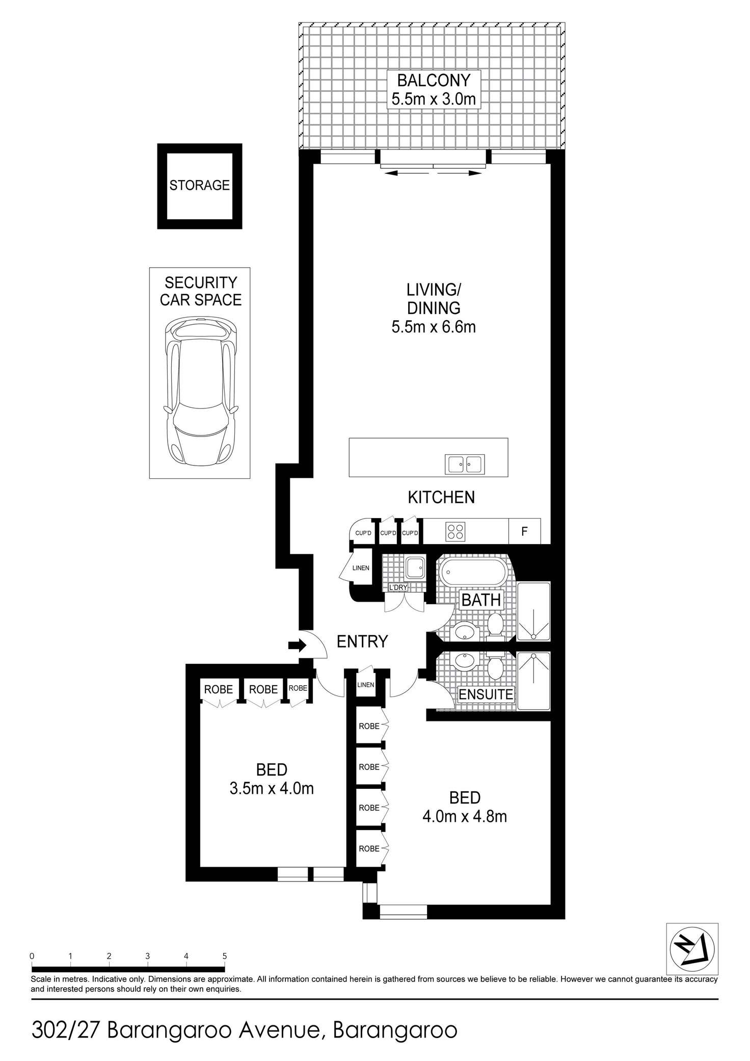 Floorplan of Homely apartment listing, 302/27 Barangaroo Avenue, Barangaroo NSW 2000