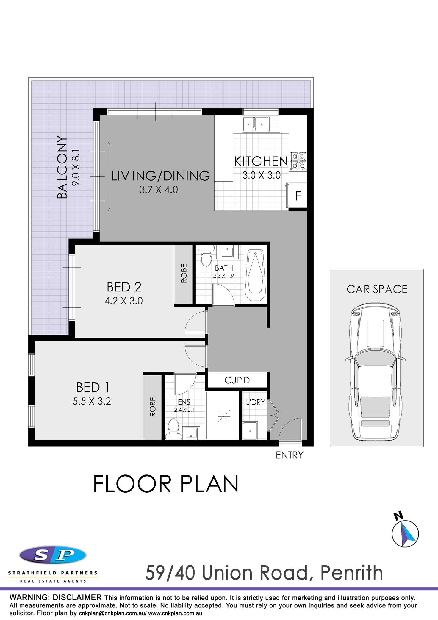 Floorplan of Homely apartment listing, 59/40-50 Union Road, Penrith NSW 2750