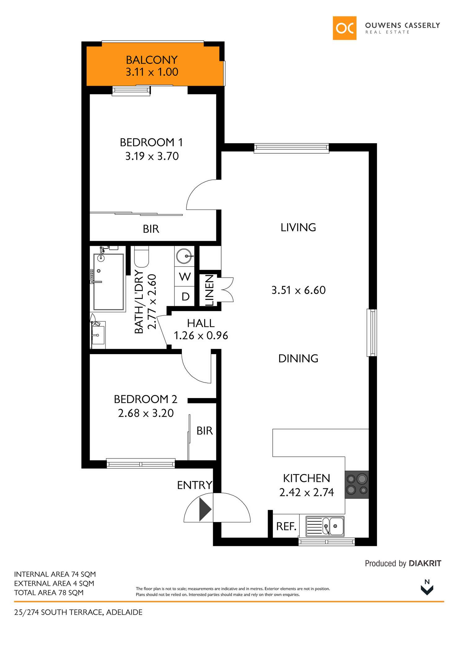 Floorplan of Homely apartment listing, 25/274 South Terrace, Adelaide SA 5000