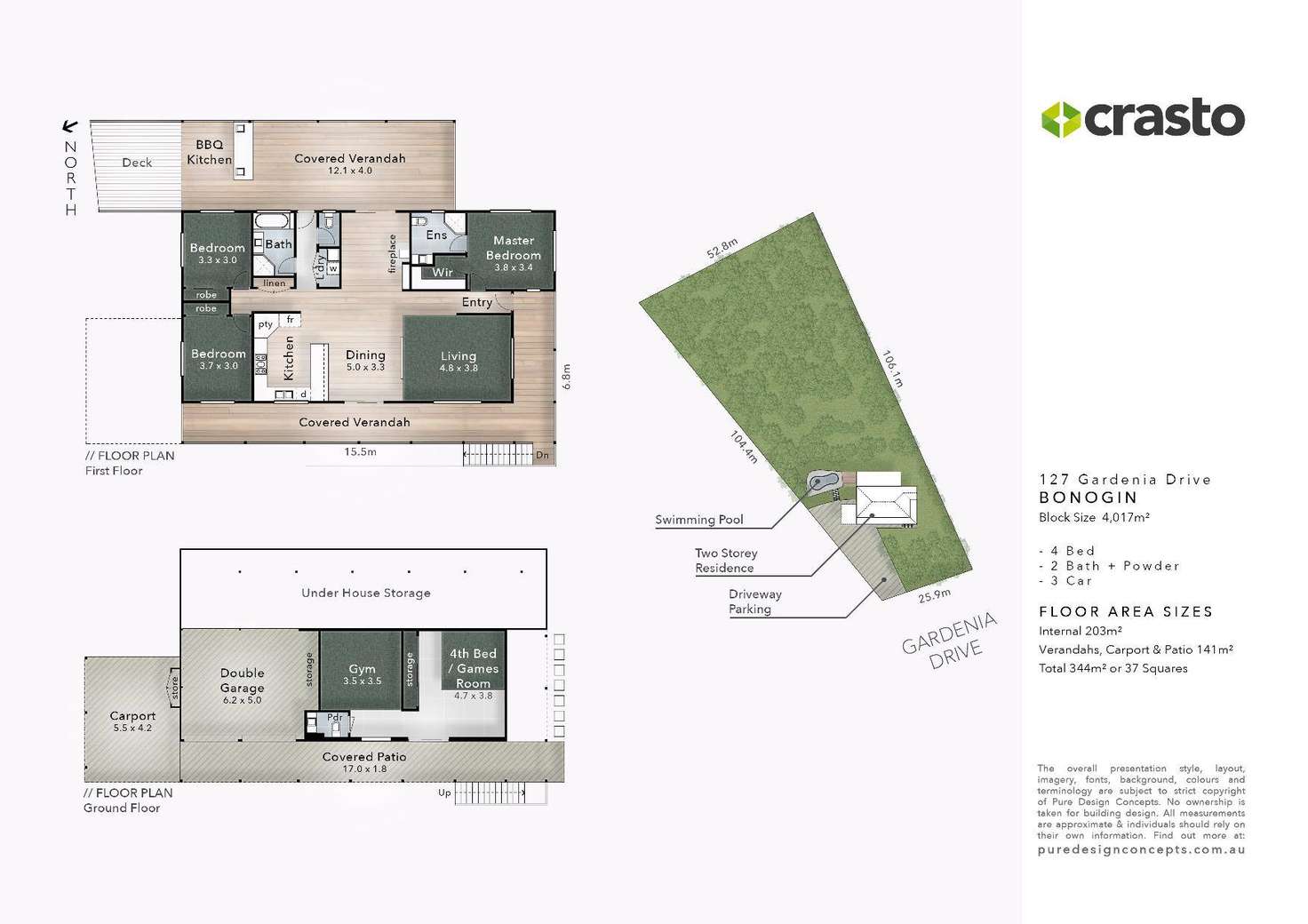 Floorplan of Homely house listing, 127 Gardenia Drive, Bonogin QLD 4213