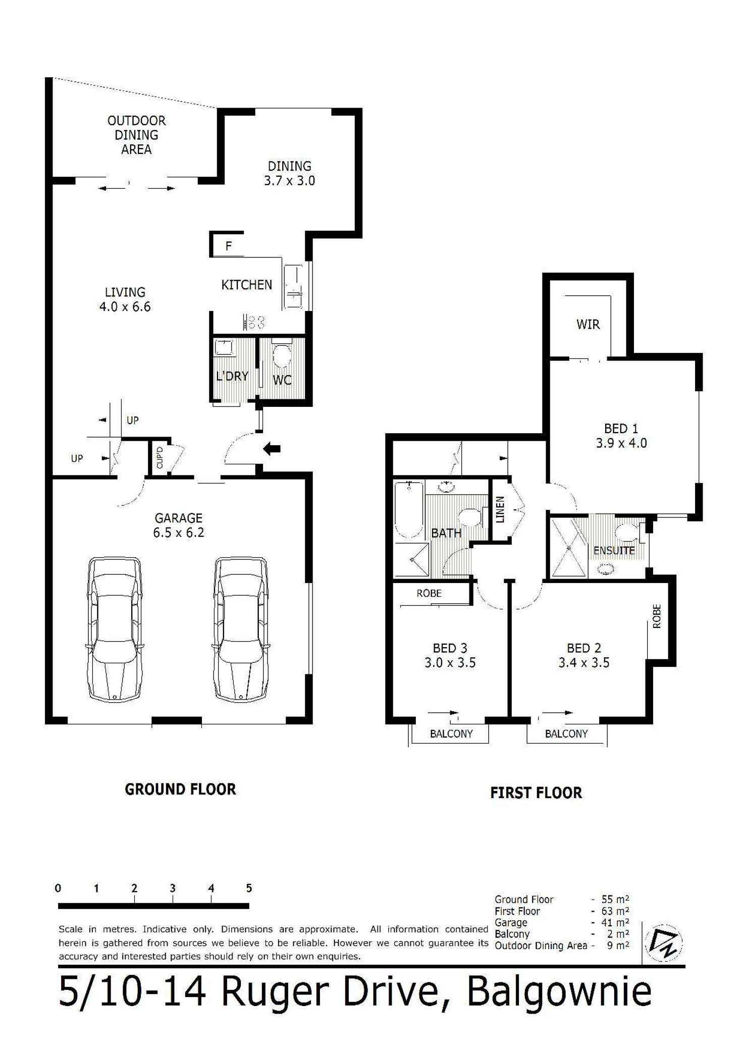 Floorplan of Homely townhouse listing, 5/10 Ruger Drive, Balgownie NSW 2519