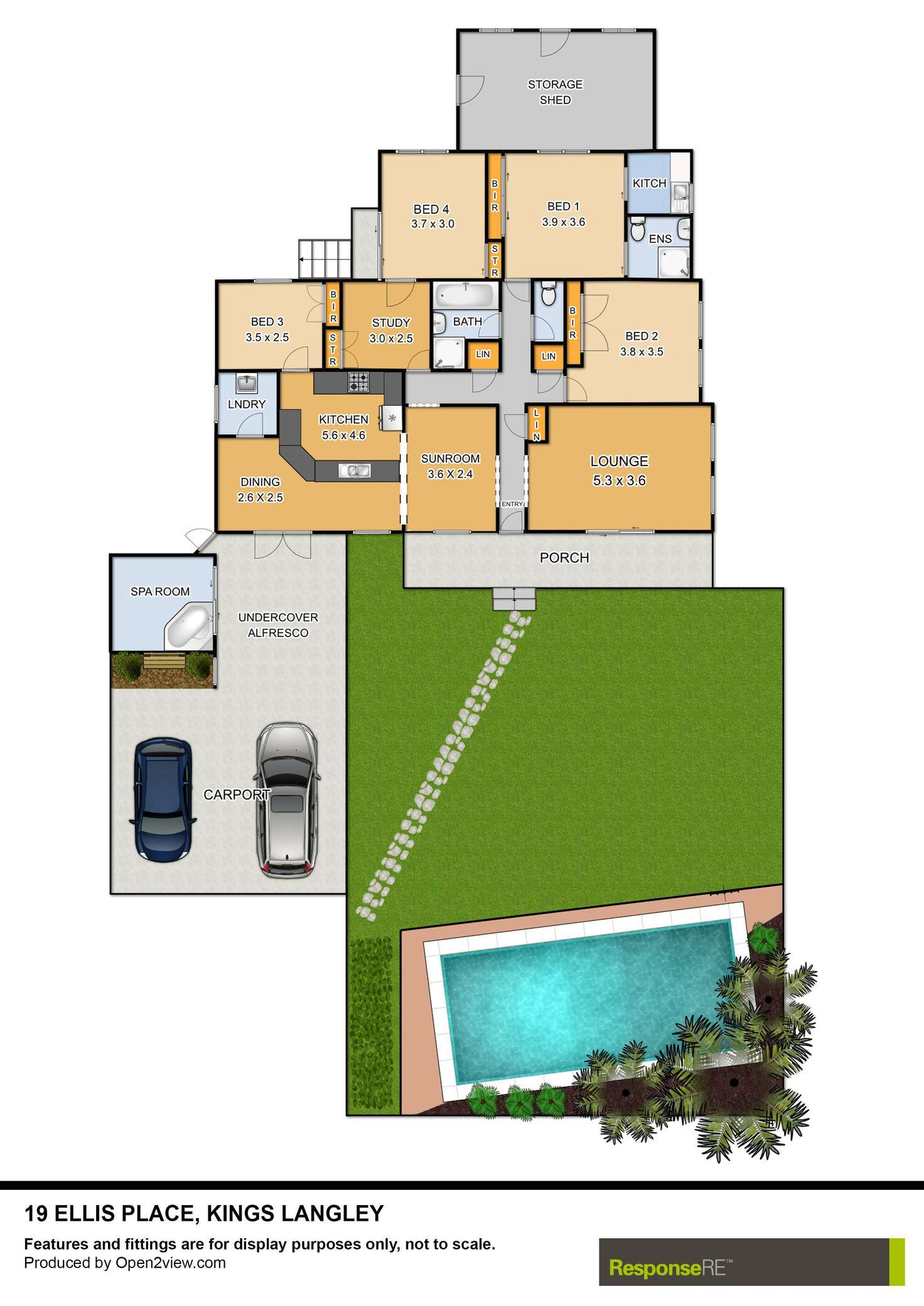Floorplan of Homely house listing, 19 Ellis Place, Kings Langley NSW 2147