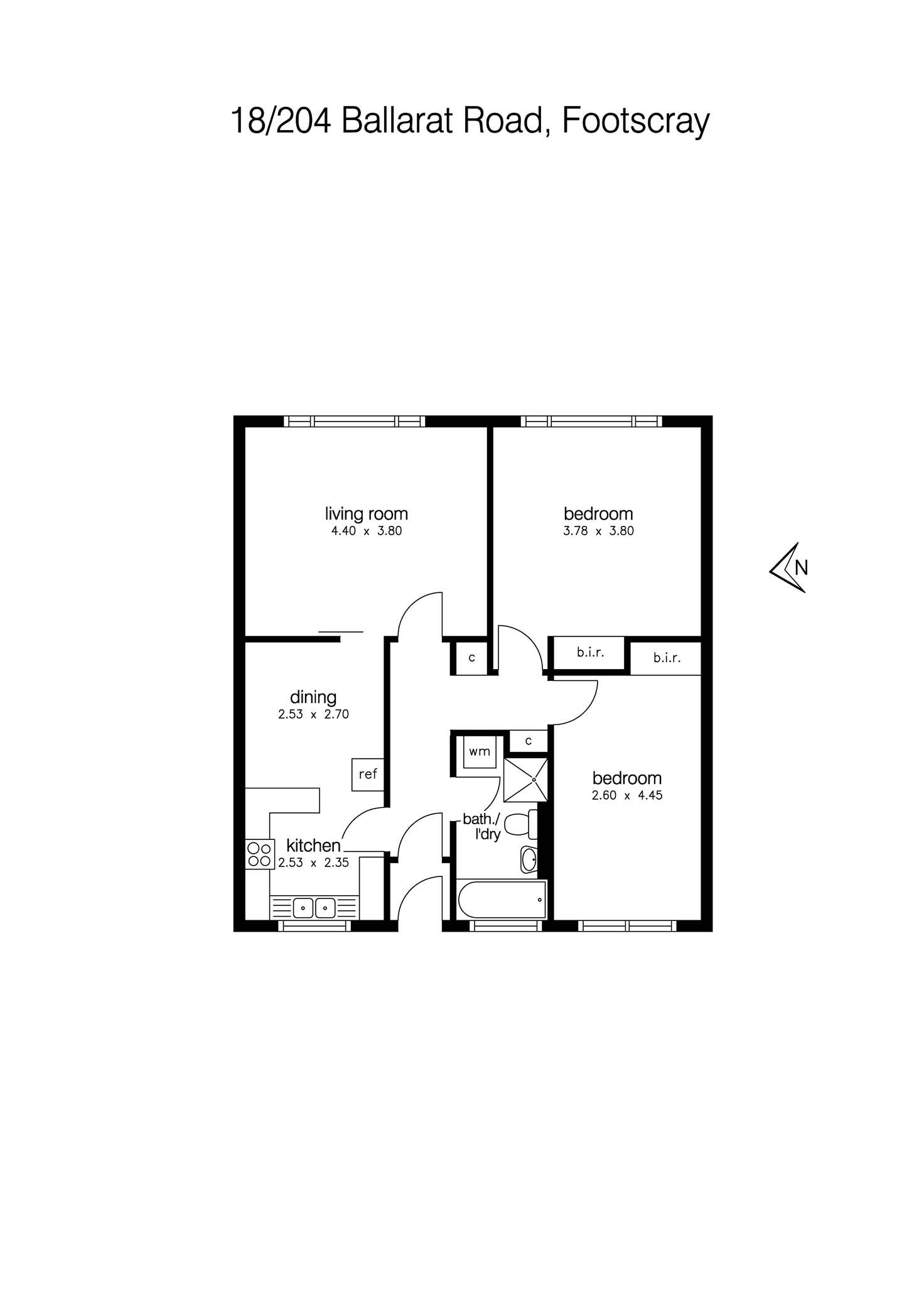 Floorplan of Homely apartment listing, 18/204 Ballarat Road, Footscray VIC 3011