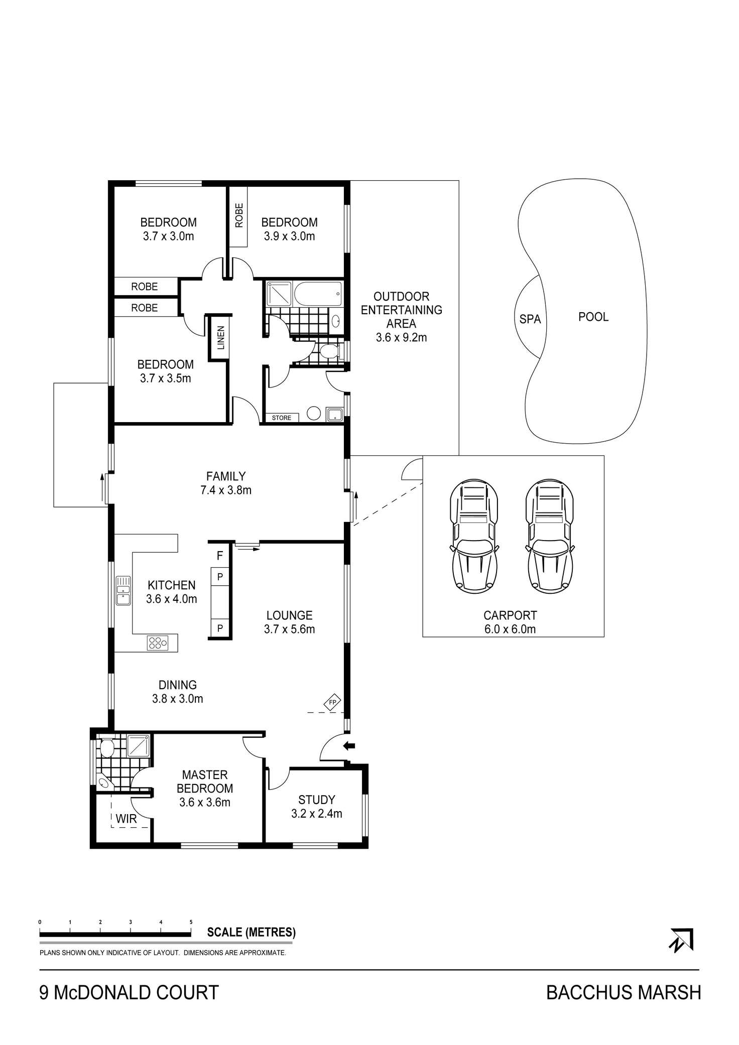 Floorplan of Homely house listing, 9 McDonald Court, Bacchus Marsh VIC 3340