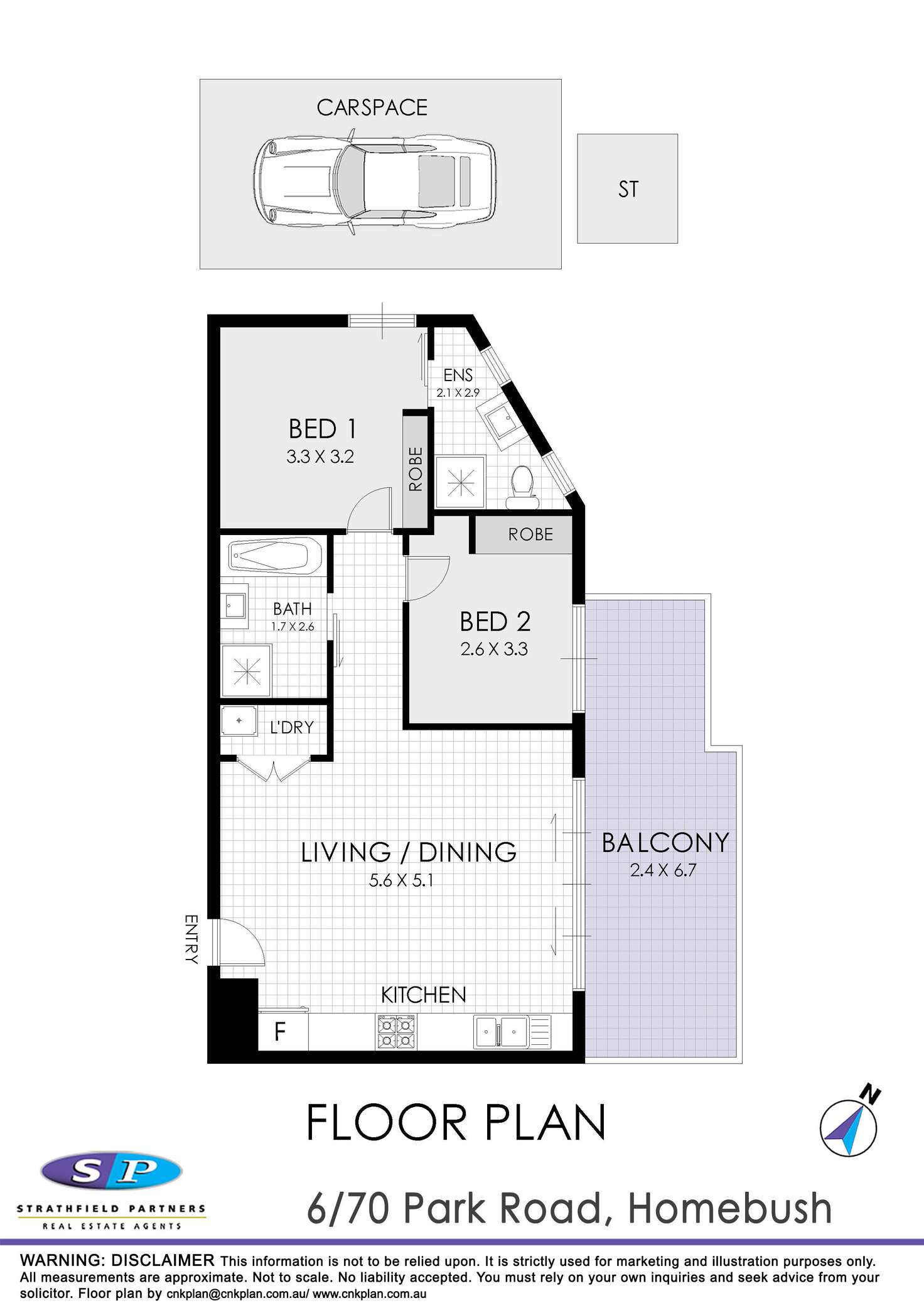 Floorplan of Homely apartment listing, 6/70-72 Park Road, Homebush NSW 2140