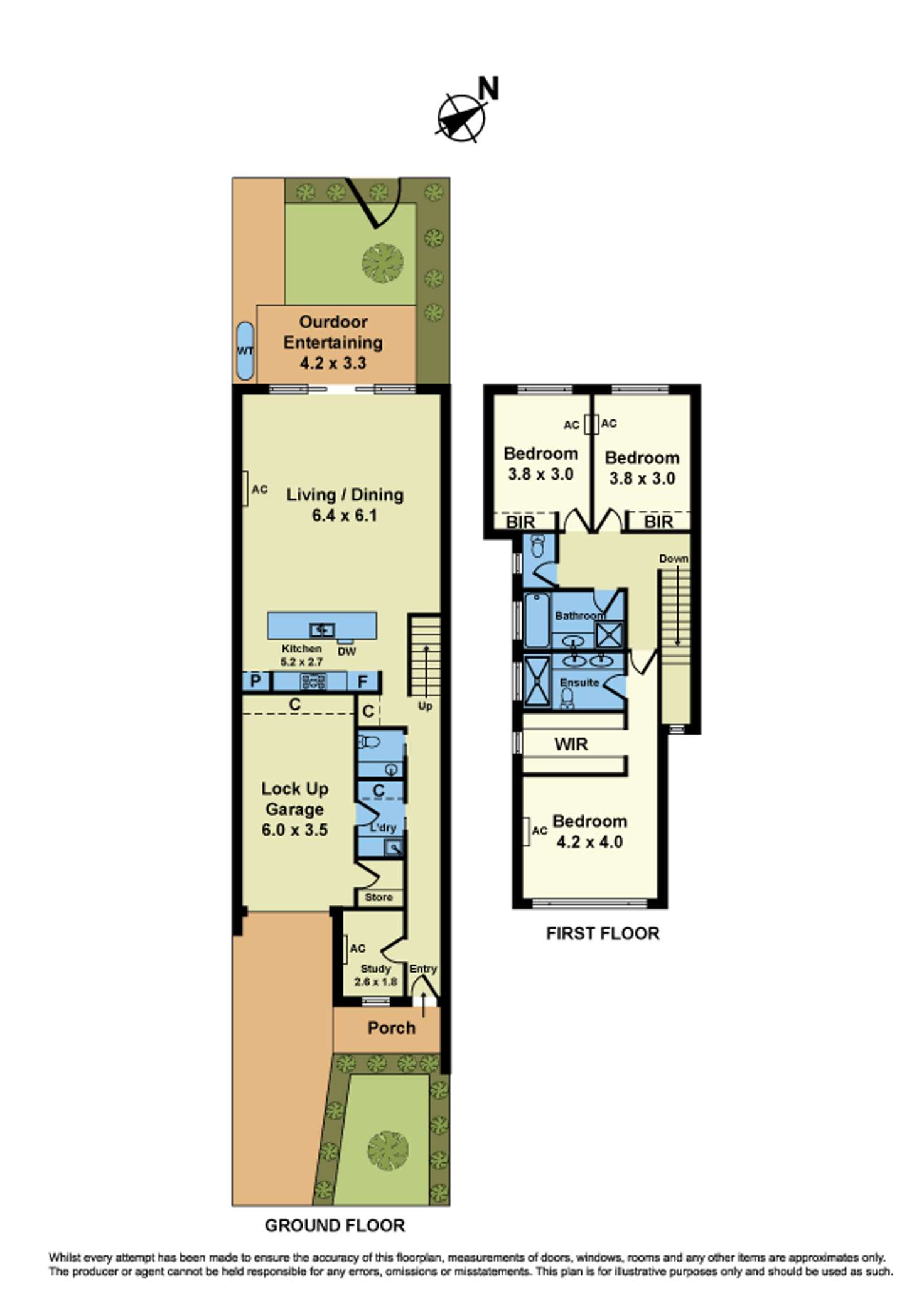 Floorplan of Homely townhouse listing, 14A Strong Street, Spotswood VIC 3015