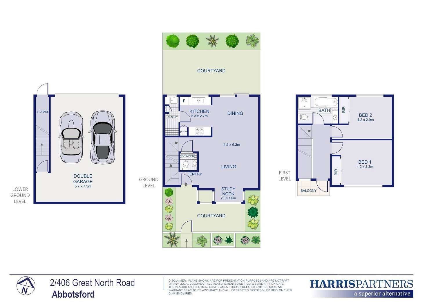 Floorplan of Homely townhouse listing, 2/406 Great North Road, Abbotsford NSW 2046