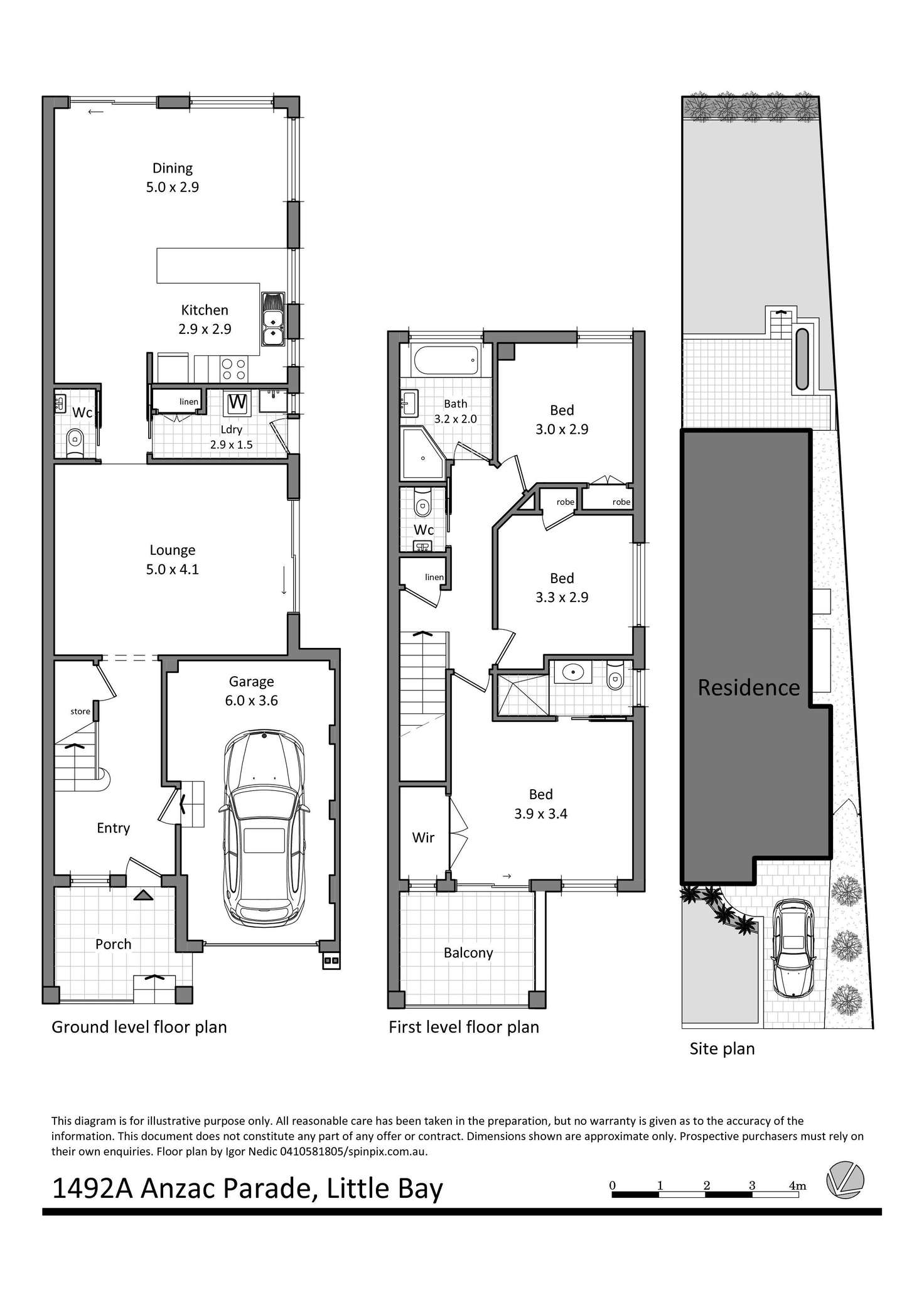 Floorplan of Homely semiDetached listing, 1492a Anzac Parade, Little Bay NSW 2036
