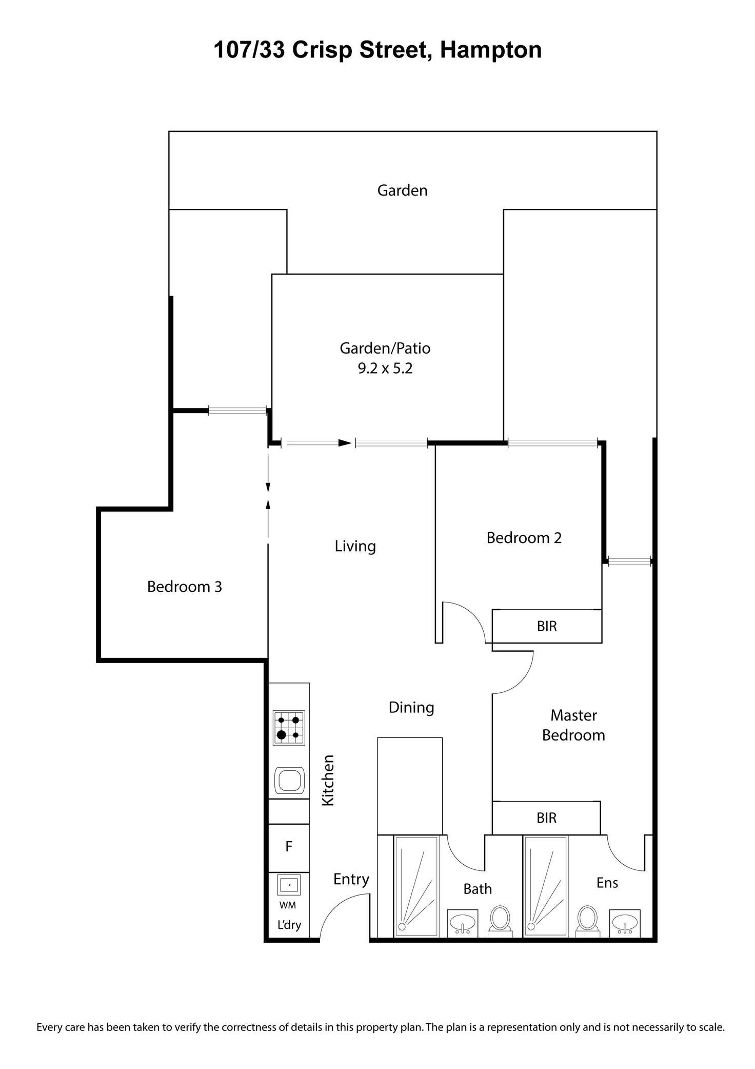 Floorplan of Homely apartment listing, 107/33 Crisp Street, Hampton VIC 3188