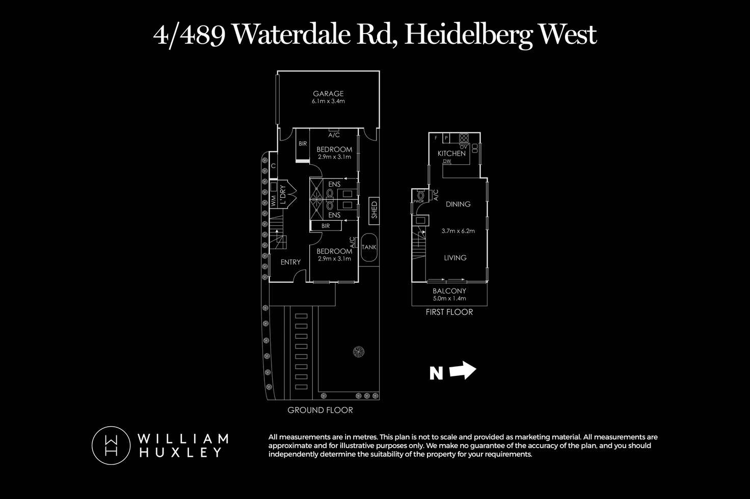 Floorplan of Homely townhouse listing, 4/489 Waterdale Road, Heidelberg West VIC 3081