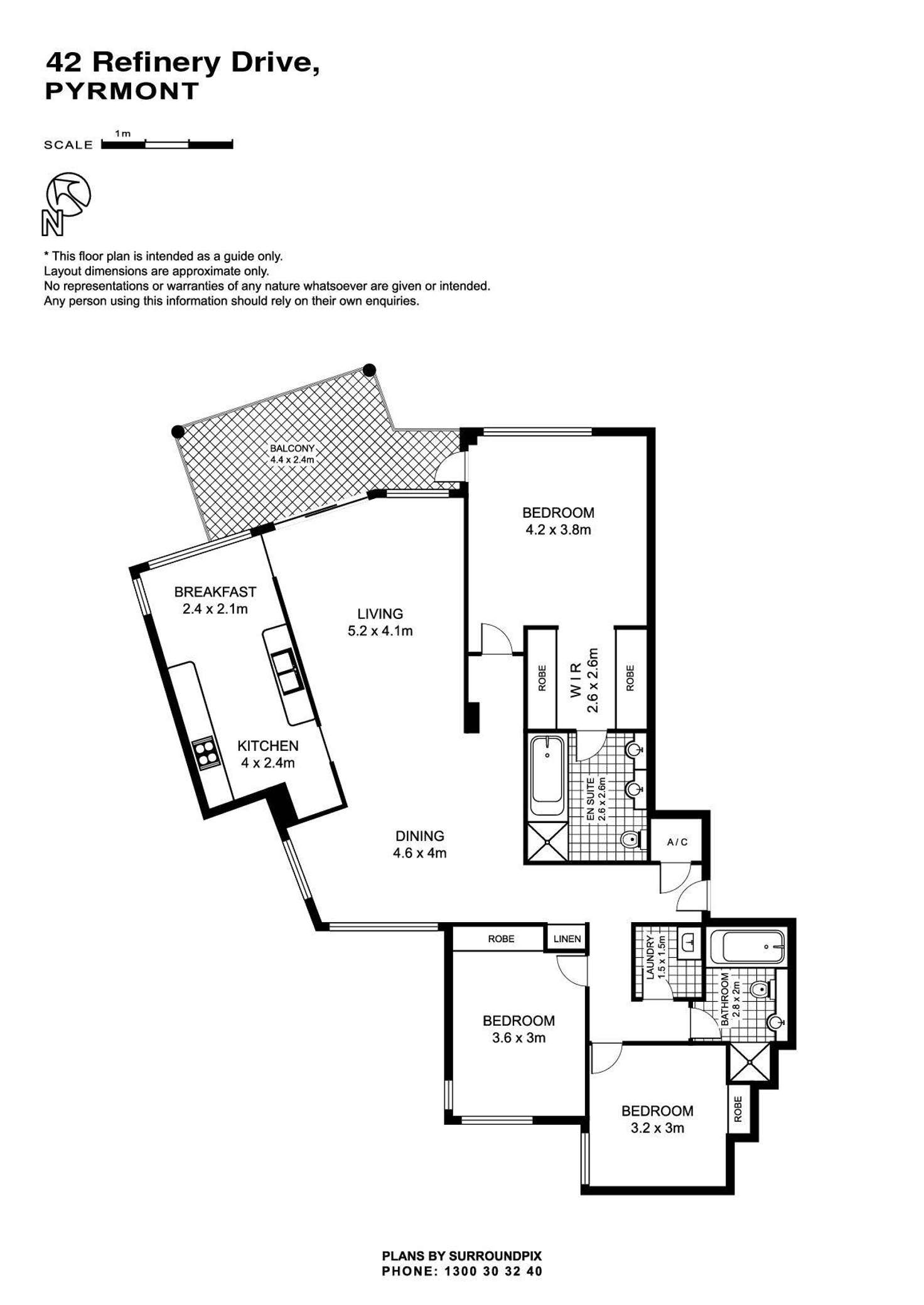 Floorplan of Homely apartment listing, 203/42 Refinery Drive, Pyrmont NSW 2009