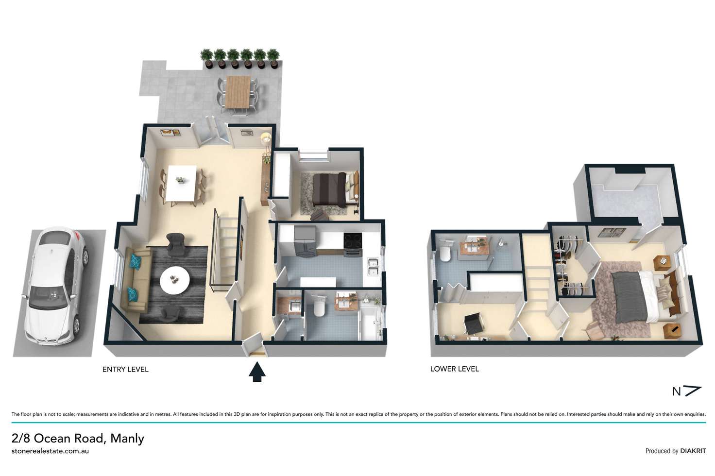 Floorplan of Homely apartment listing, 2/8 Ocean Road, Manly NSW 2095