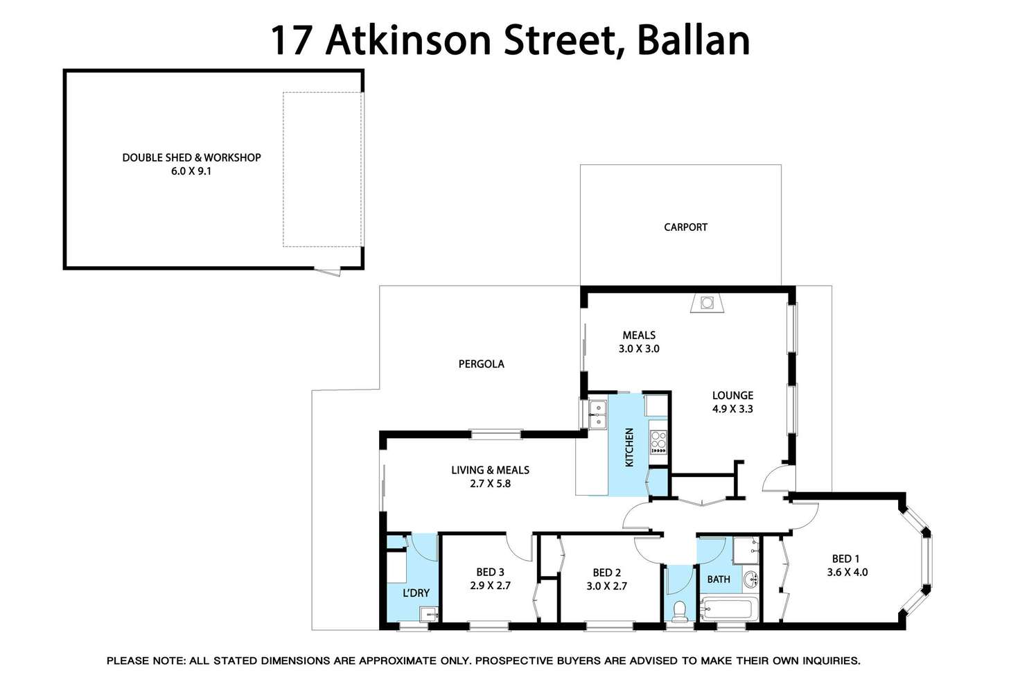 Floorplan of Homely house listing, 17 Atkinson Street, Ballan VIC 3342