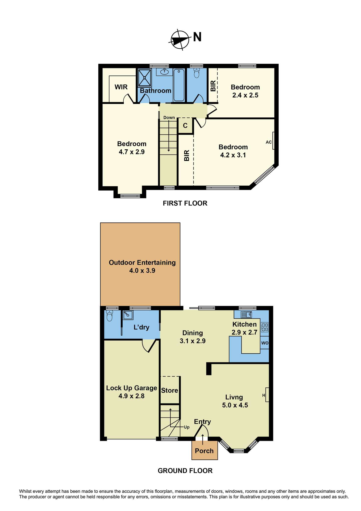 Floorplan of Homely townhouse listing, 1B Watt Street, Sunshine VIC 3020