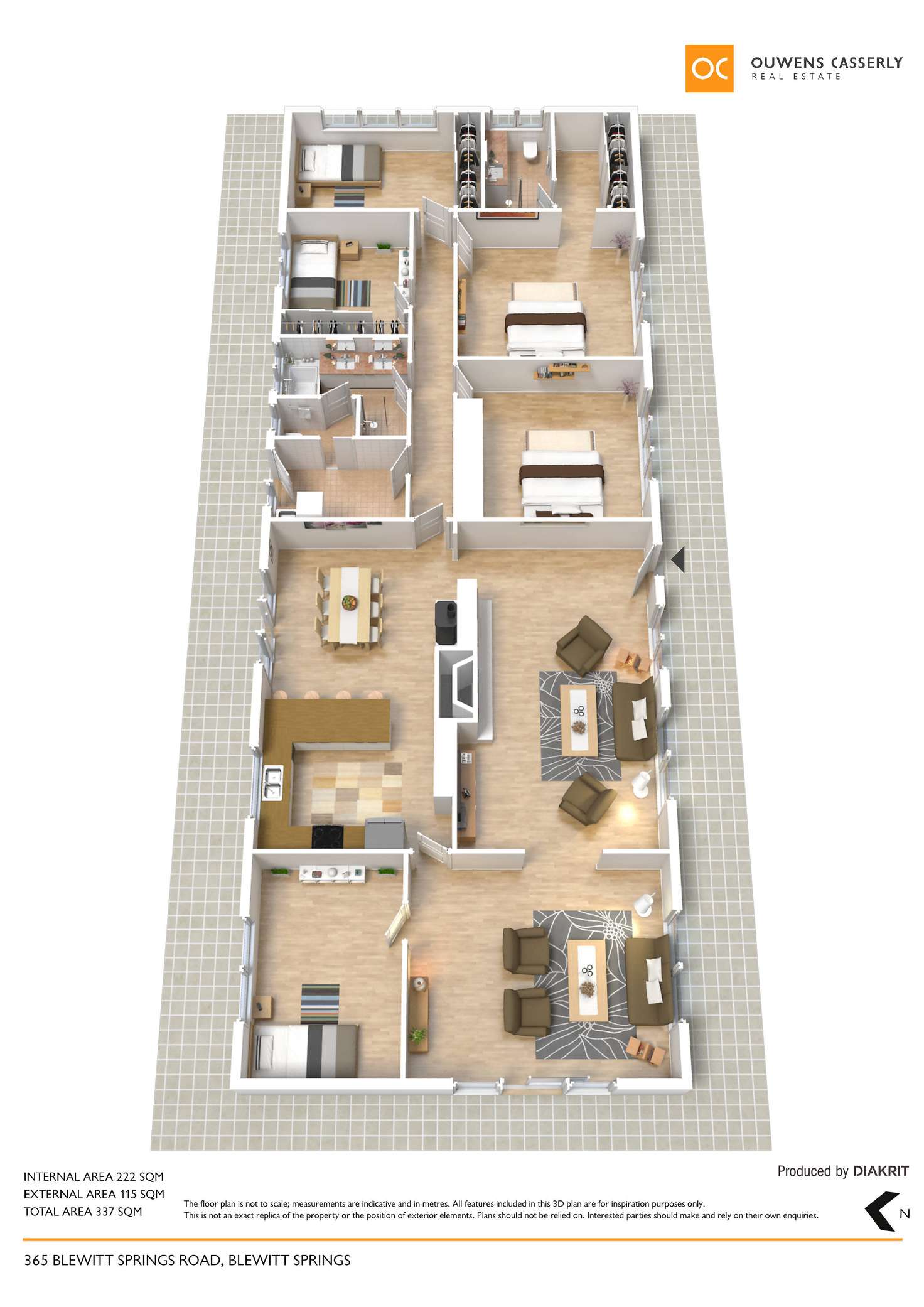 Floorplan of Homely house listing, 365 Blewitt Springs Road, Blewitt Springs SA 5171