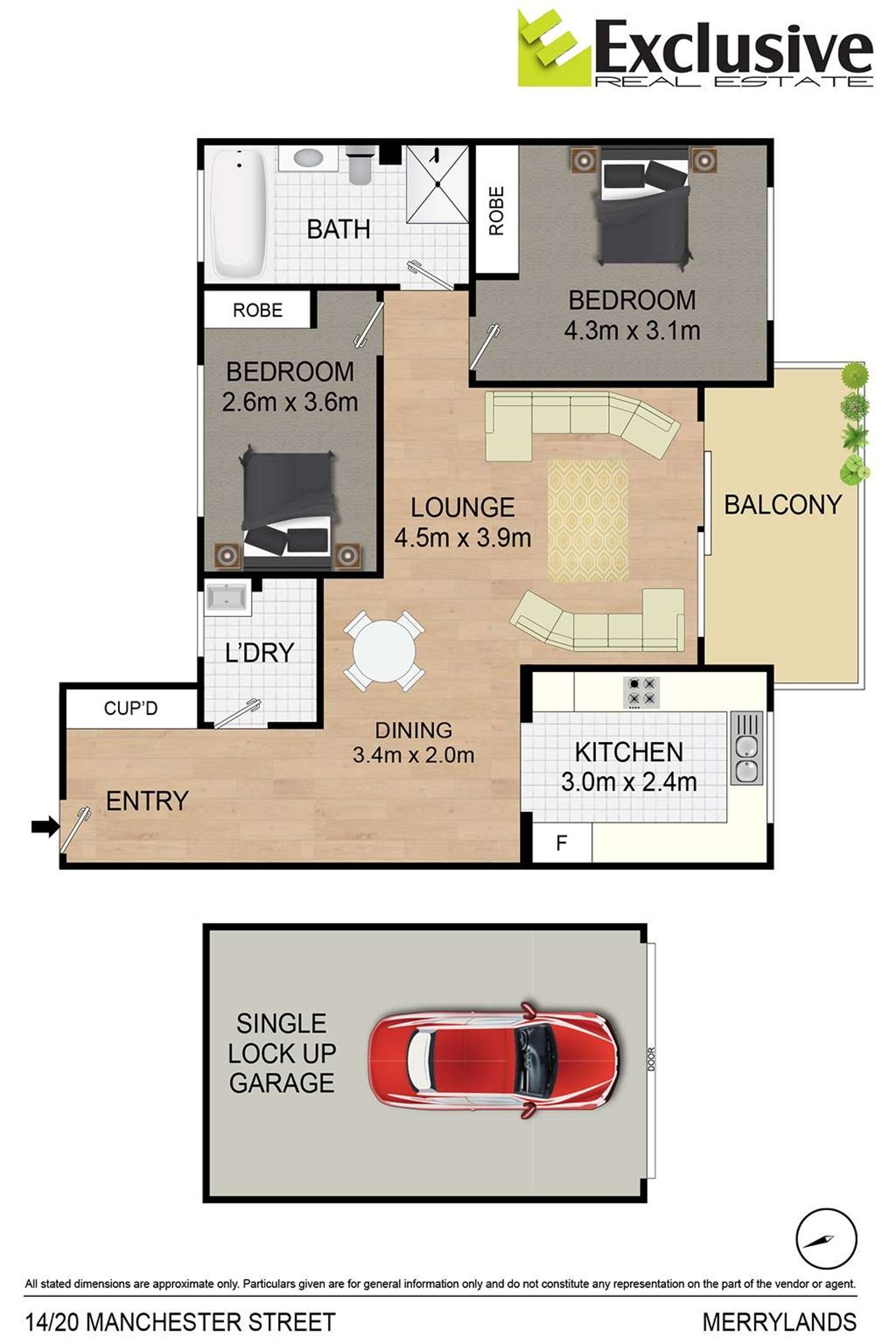 Floorplan of Homely unit listing, 14/20-24 Manchester Street, Merrylands NSW 2160