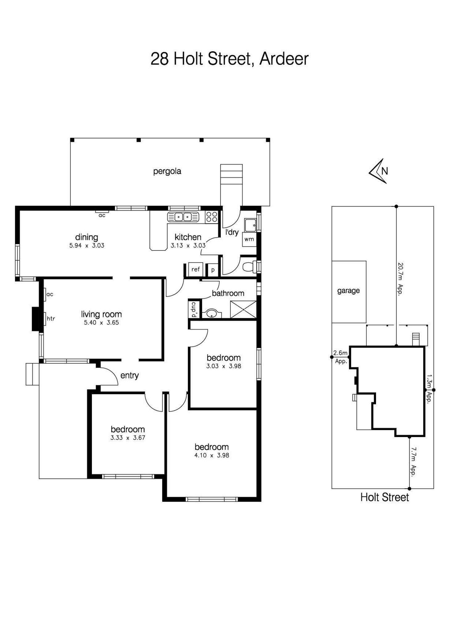 Floorplan of Homely house listing, 28 Holt Street, Ardeer VIC 3022