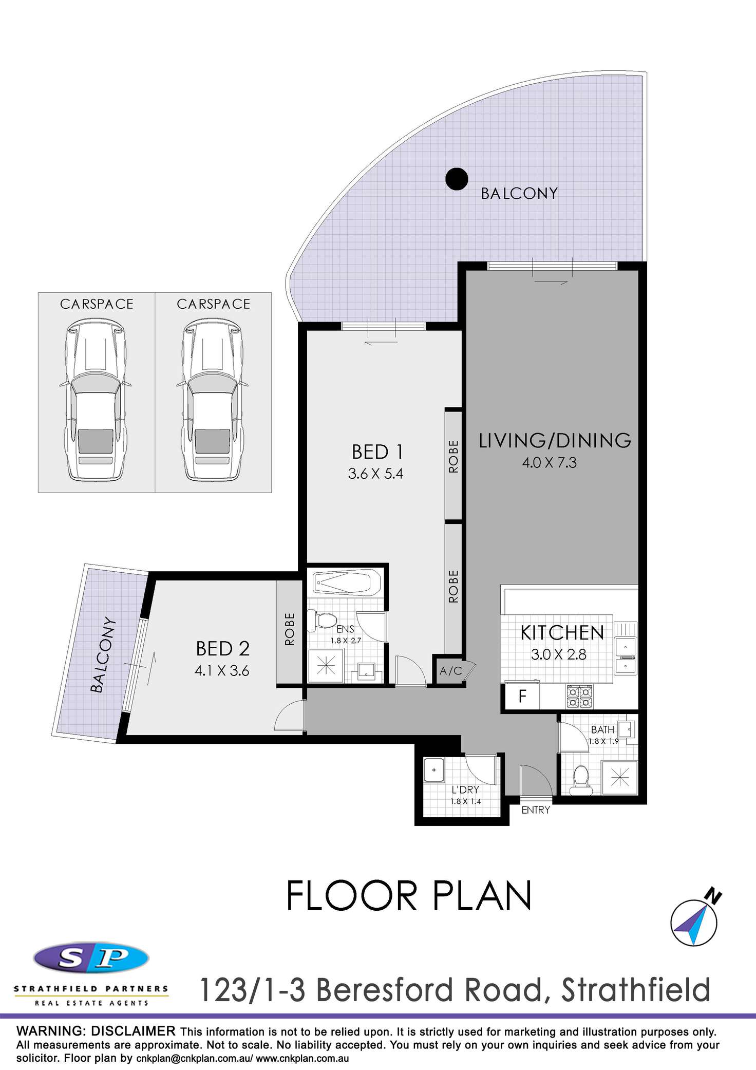 Floorplan of Homely apartment listing, 123/1-3 Beresford Road, Strathfield NSW 2135