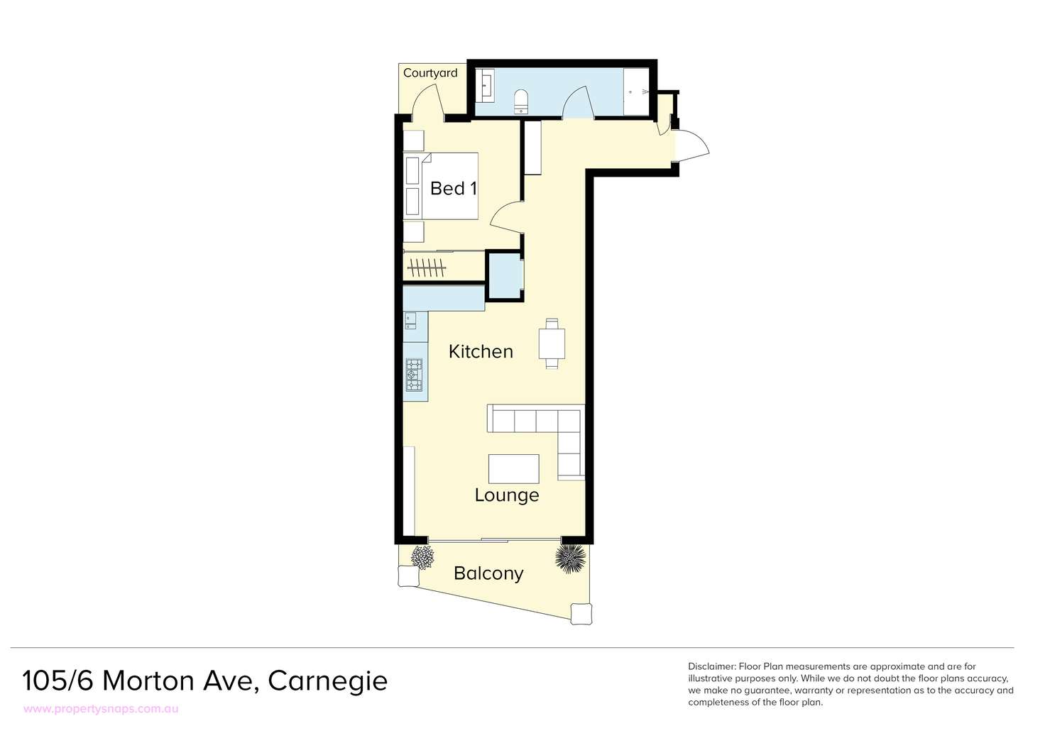 Floorplan of Homely house listing, 105/6 Morton Avenue, Carnegie VIC 3163