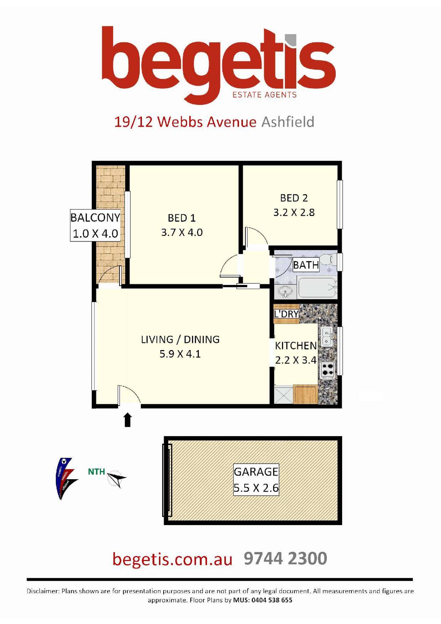 Floorplan of Homely apartment listing, 19/12 Webbs Avenue, Ashfield NSW 2131