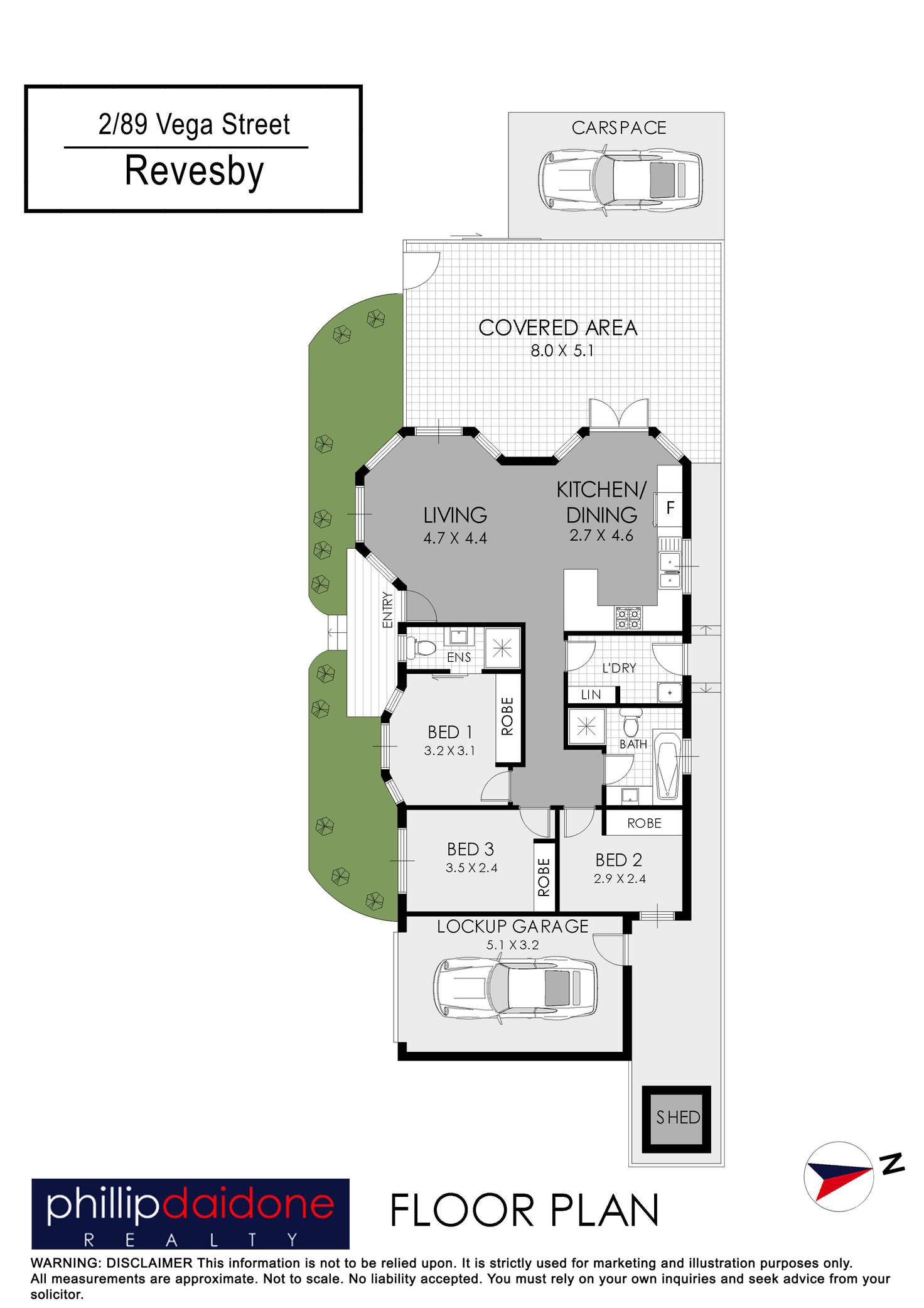 Floorplan of Homely villa listing, 2/89 Vega Street, Revesby NSW 2212
