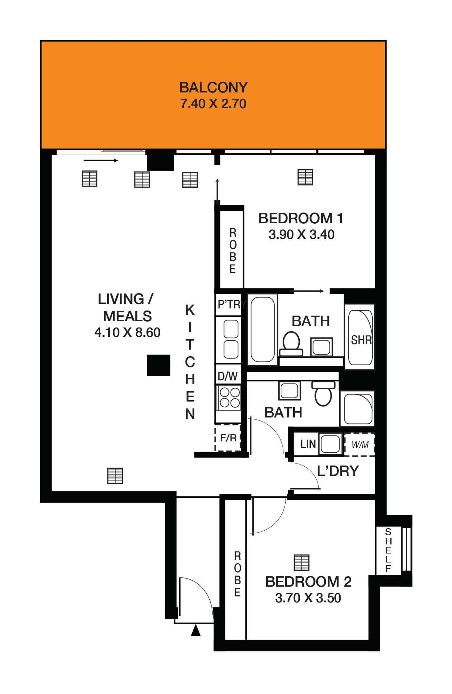 Floorplan of Homely apartment listing, 104/220 Greenhill Road, Eastwood SA 5063