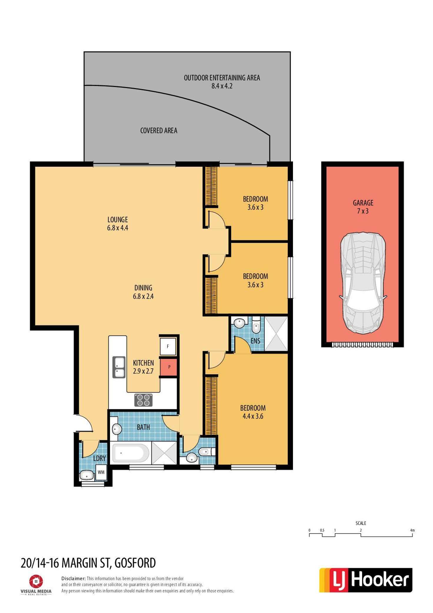 Floorplan of Homely unit listing, 20/14-16 Margin Street, Gosford NSW 2250