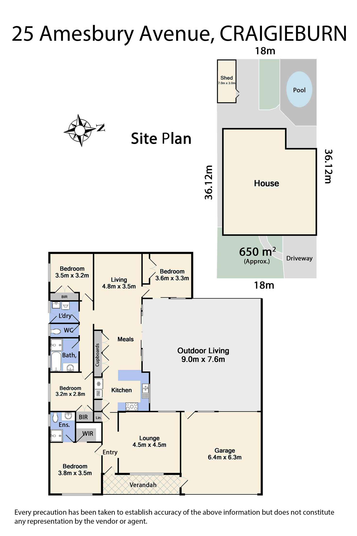 Floorplan of Homely house listing, 25 Amesbury Avenue, Craigieburn VIC 3064