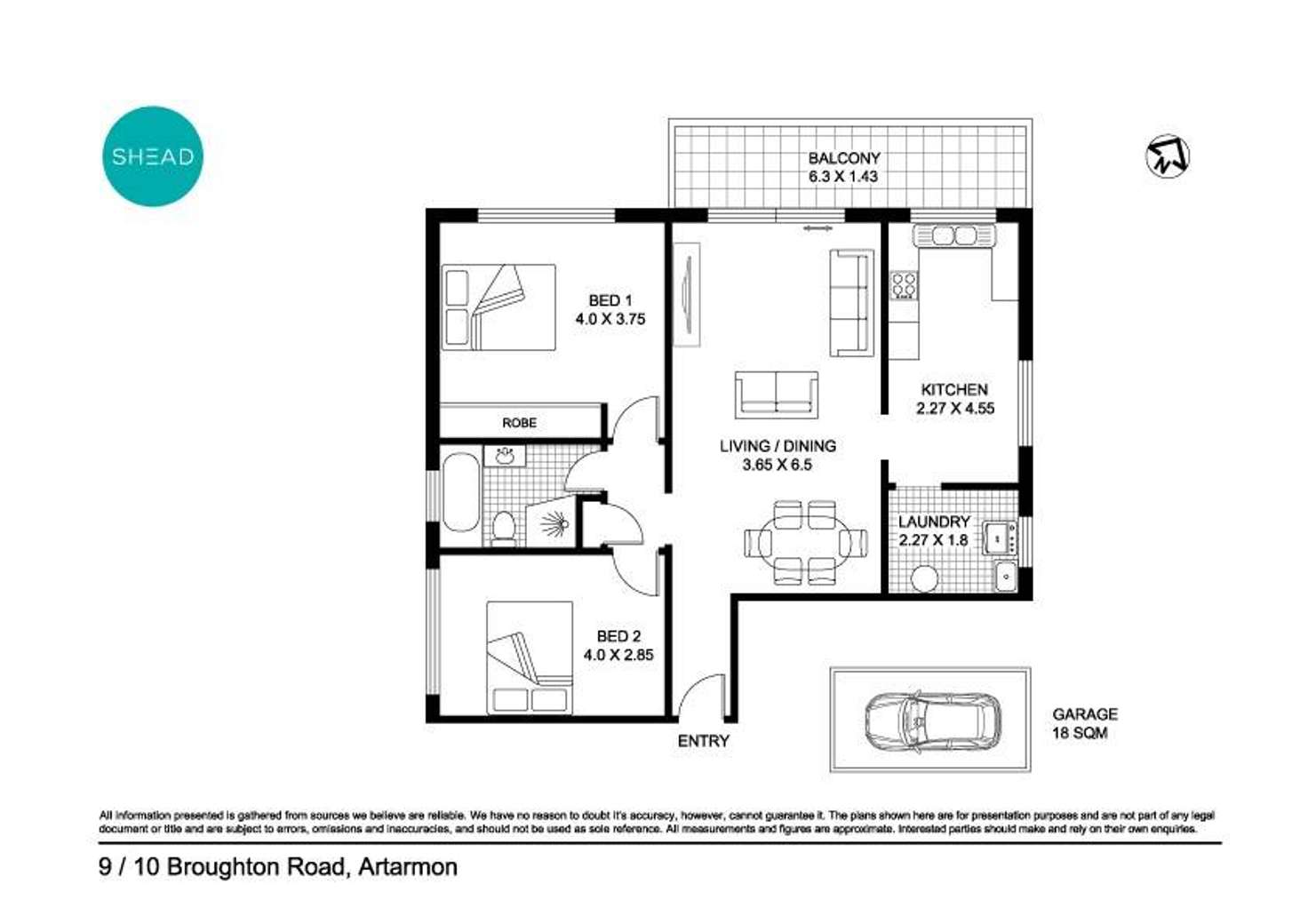 Floorplan of Homely apartment listing, 9/10 Broughton Road, Artarmon NSW 2064